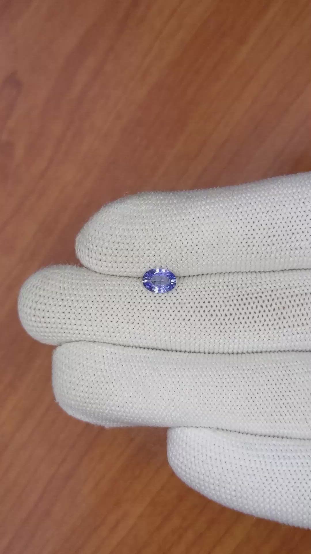 0.73 Ct. Blue Sapphire from Ceylon (Sri Lanka) Size Video