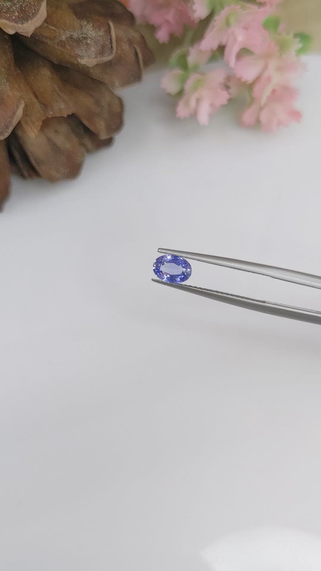 0.73 Ct. Blue Sapphire from Ceylon (Sri Lanka) Size Video