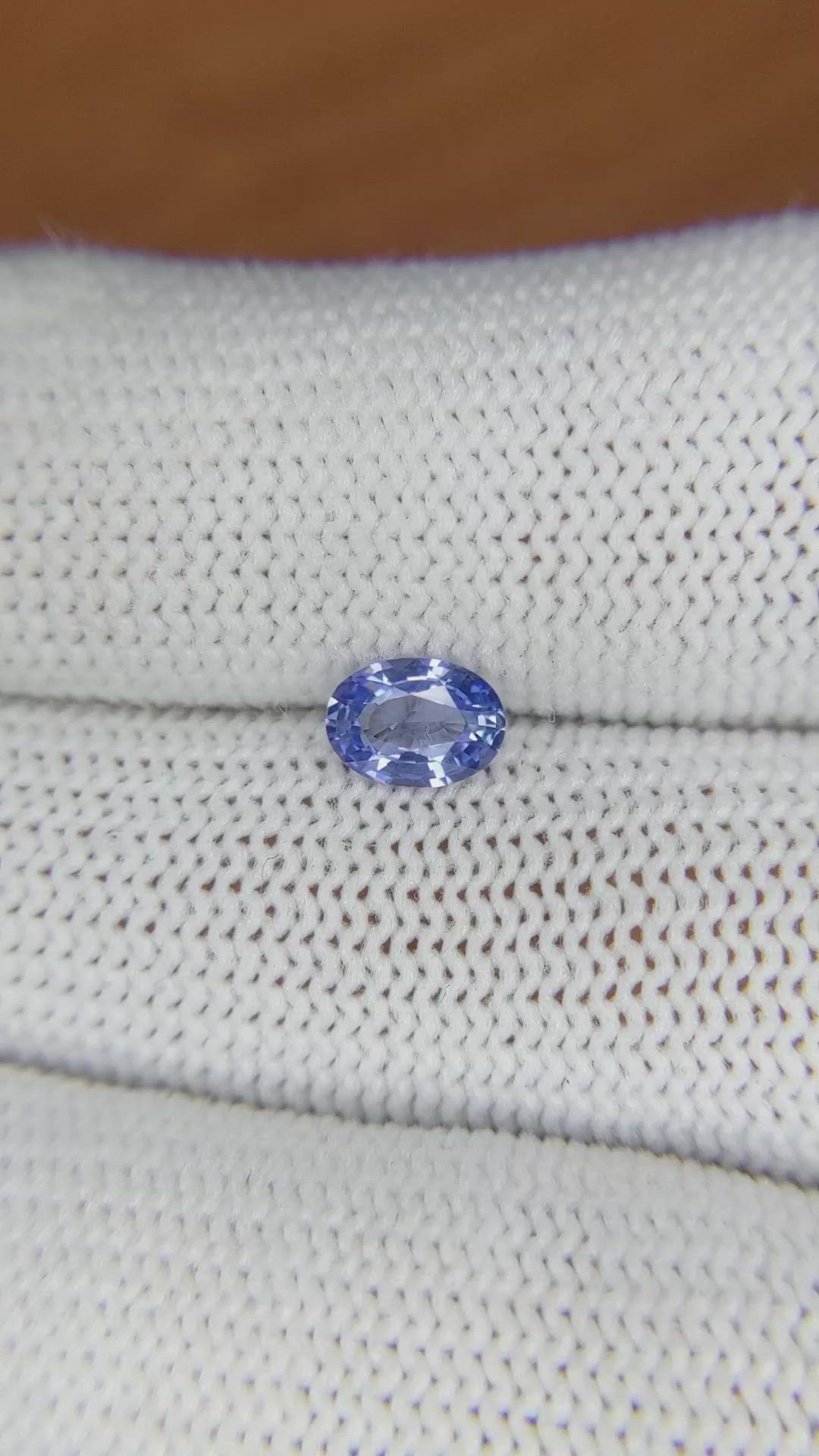 0.73 Ct. Blue Sapphire from Ceylon (Sri Lanka) Size Video