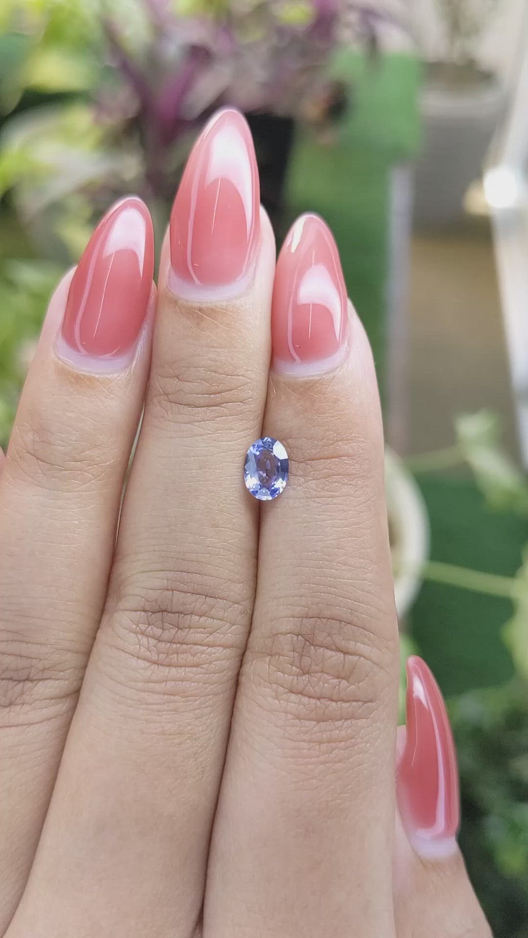 0.73 Ct. Blue Sapphire from Ceylon (Sri Lanka) Size Video