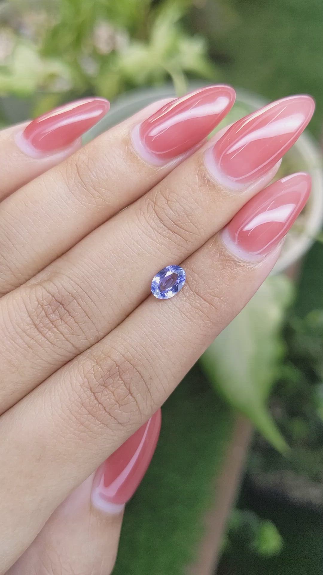 0.73 Ct. Blue Sapphire from Ceylon (Sri Lanka) Size Video