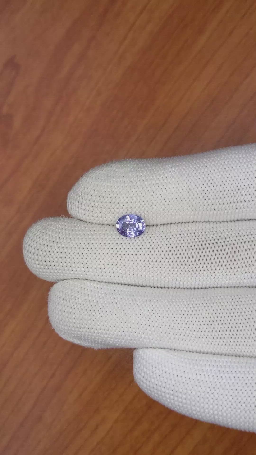 1.15 Ct. Blue Sapphire from Ceylon (Sri Lanka) Size Video