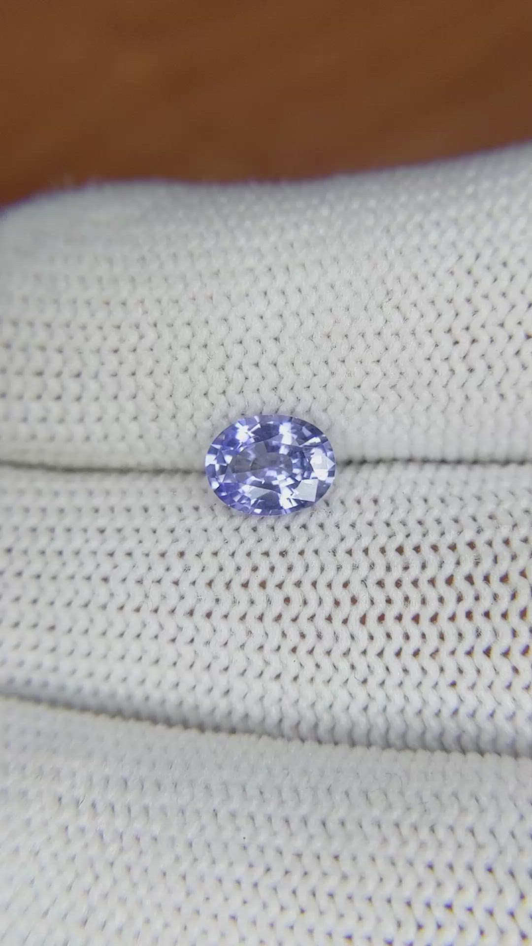 1.15 Ct. Blue Sapphire from Ceylon (Sri Lanka) Size Video