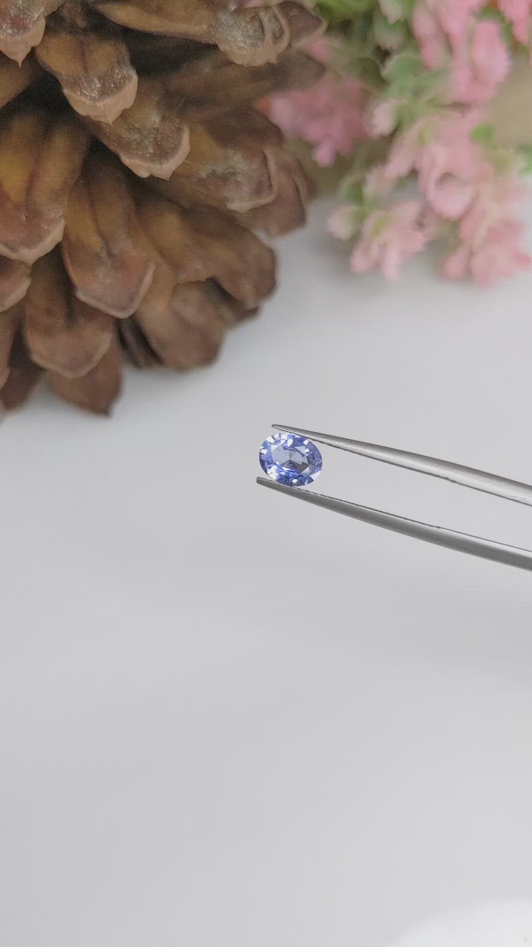0.80 Ct. Blue Sapphire from Ceylon (Sri Lanka) Size Video