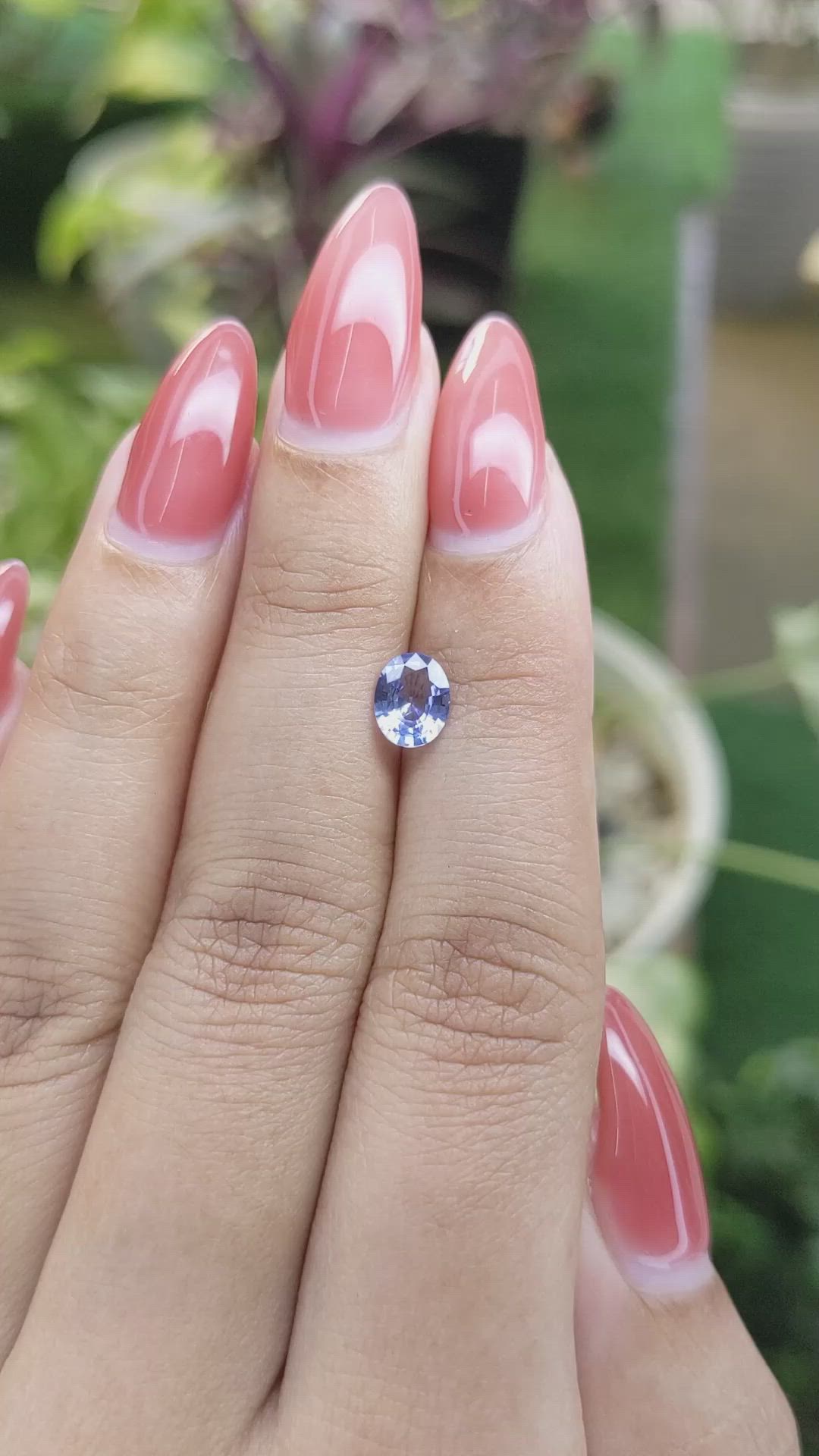 0.80 Ct. Blue Sapphire from Ceylon (Sri Lanka) Size Video