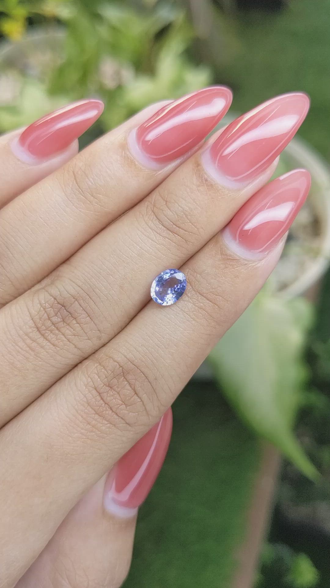 0.80 Ct. Blue Sapphire from Ceylon (Sri Lanka) Size Video