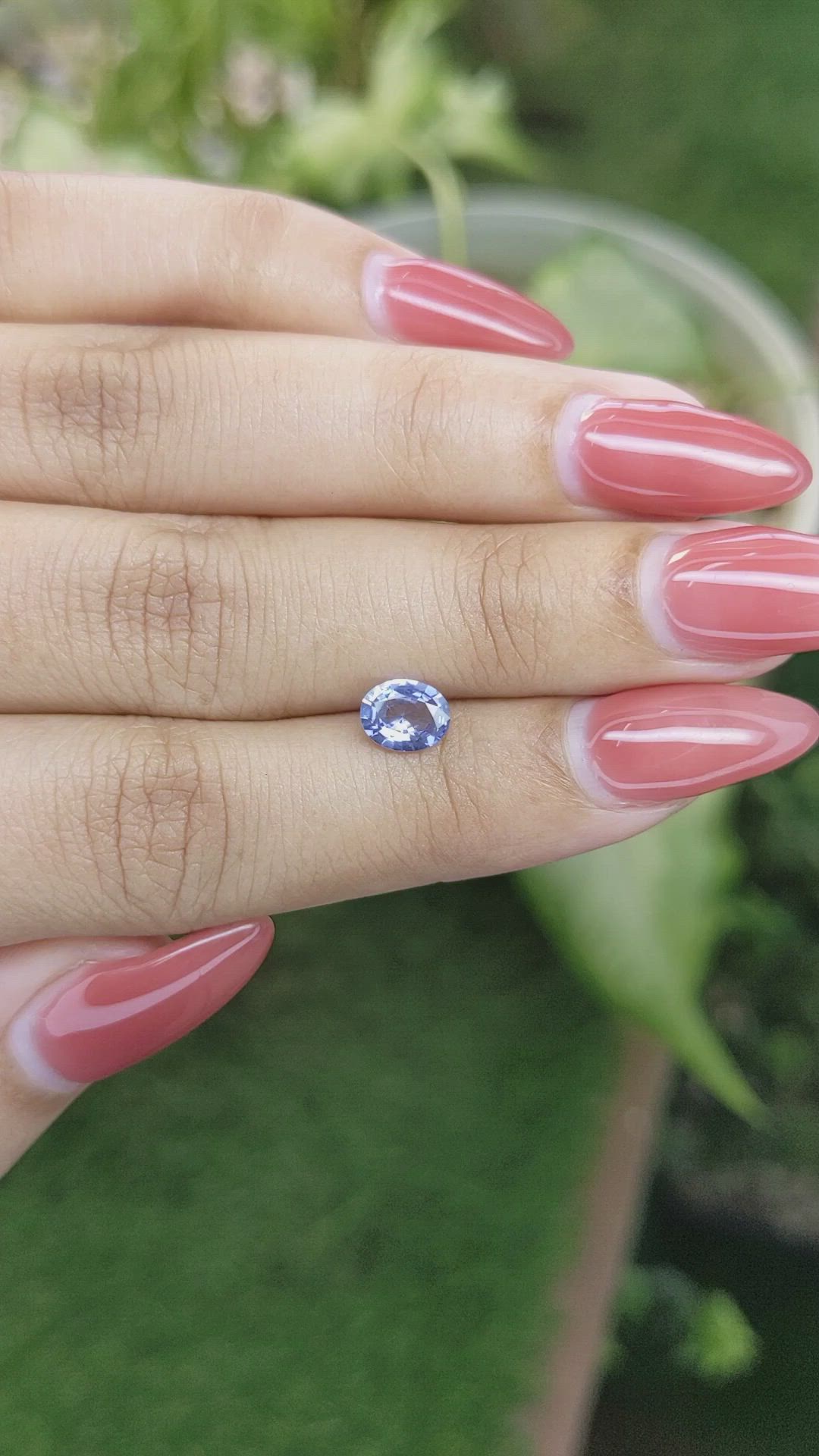 0.80 Ct. Blue Sapphire from Ceylon (Sri Lanka) Size Video