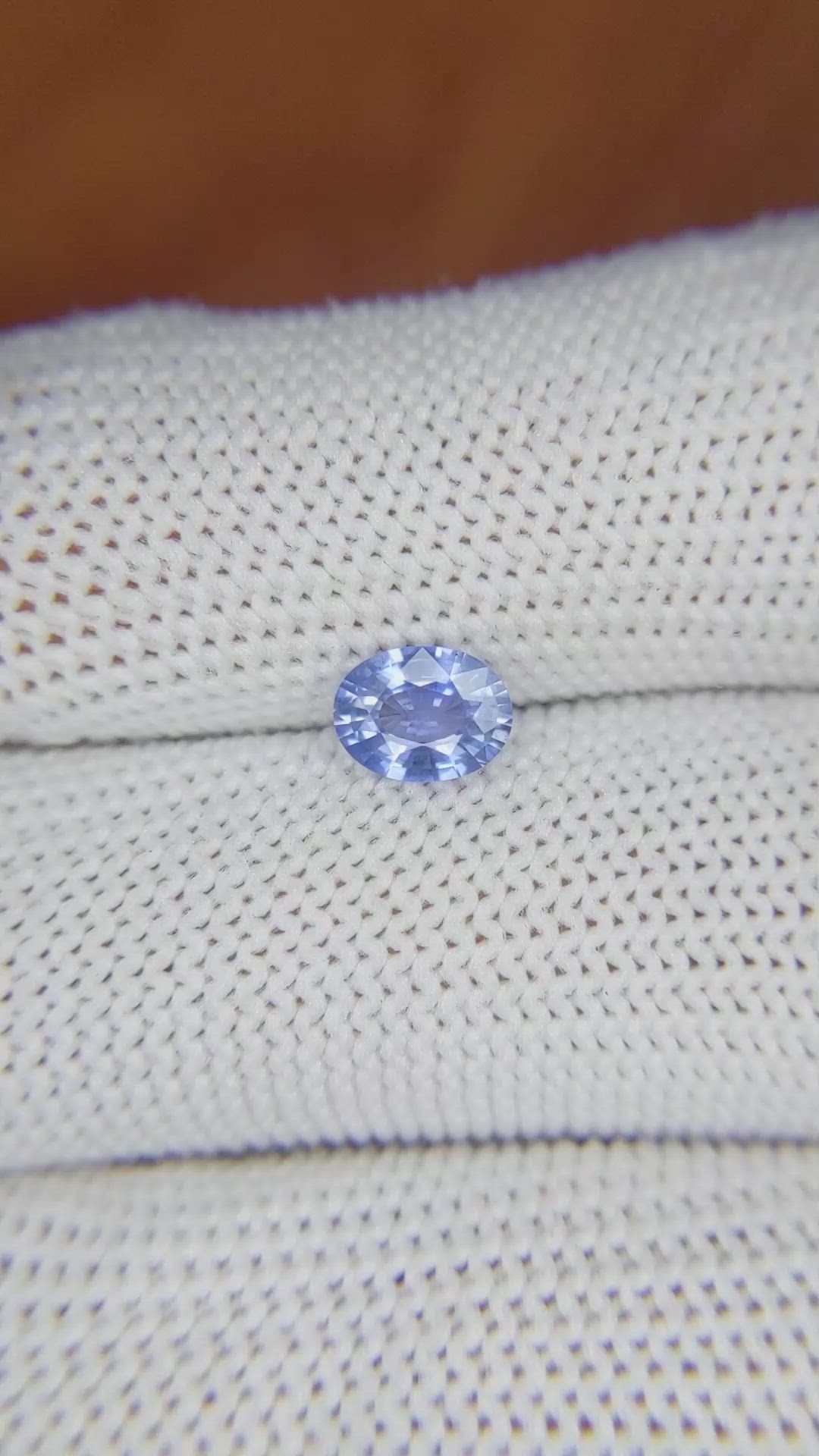 0.72 Ct. Blue Sapphire from Ceylon (Sri Lanka) Size Video