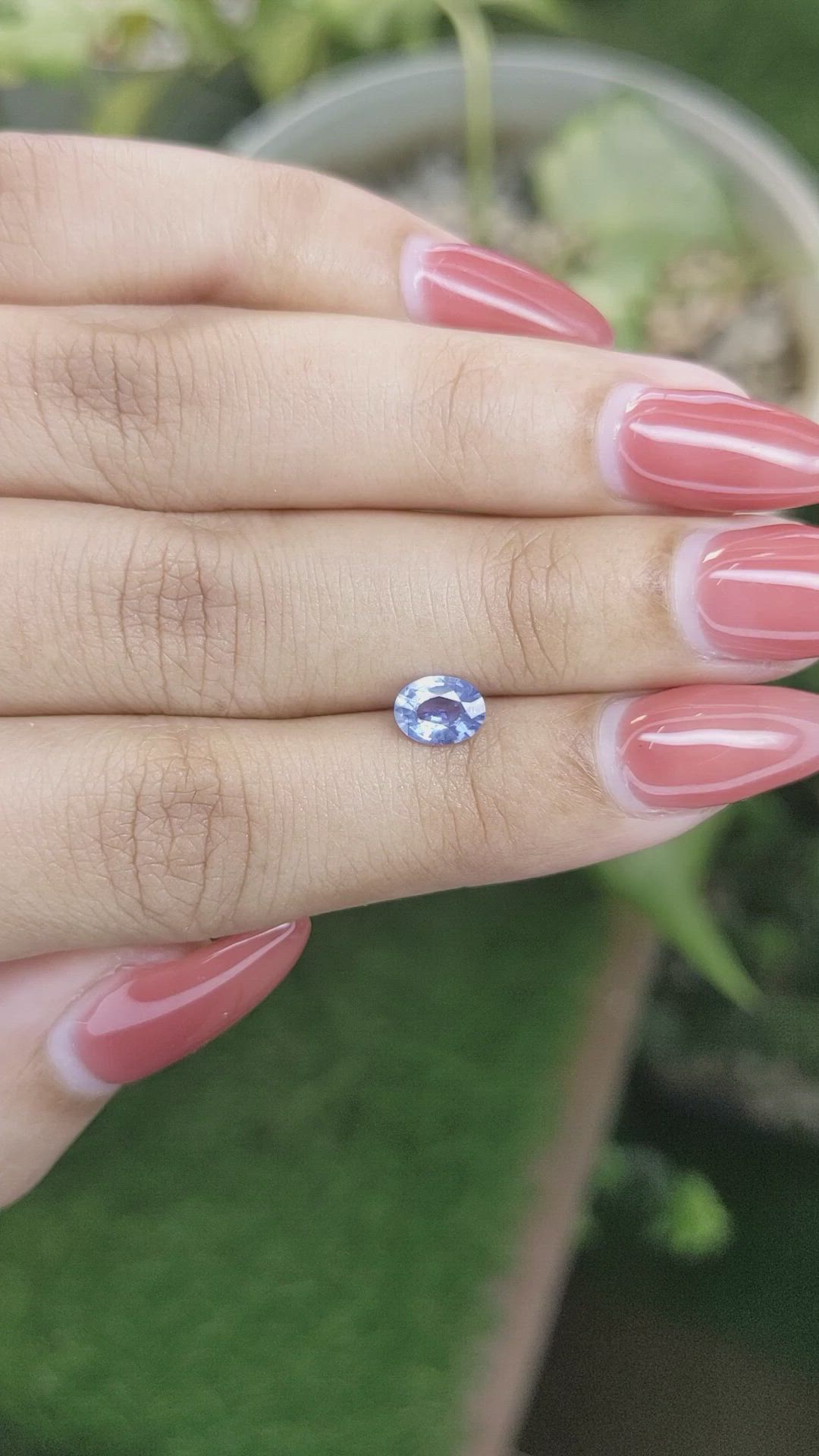 0.72 Ct. Blue Sapphire from Ceylon (Sri Lanka) Size Video