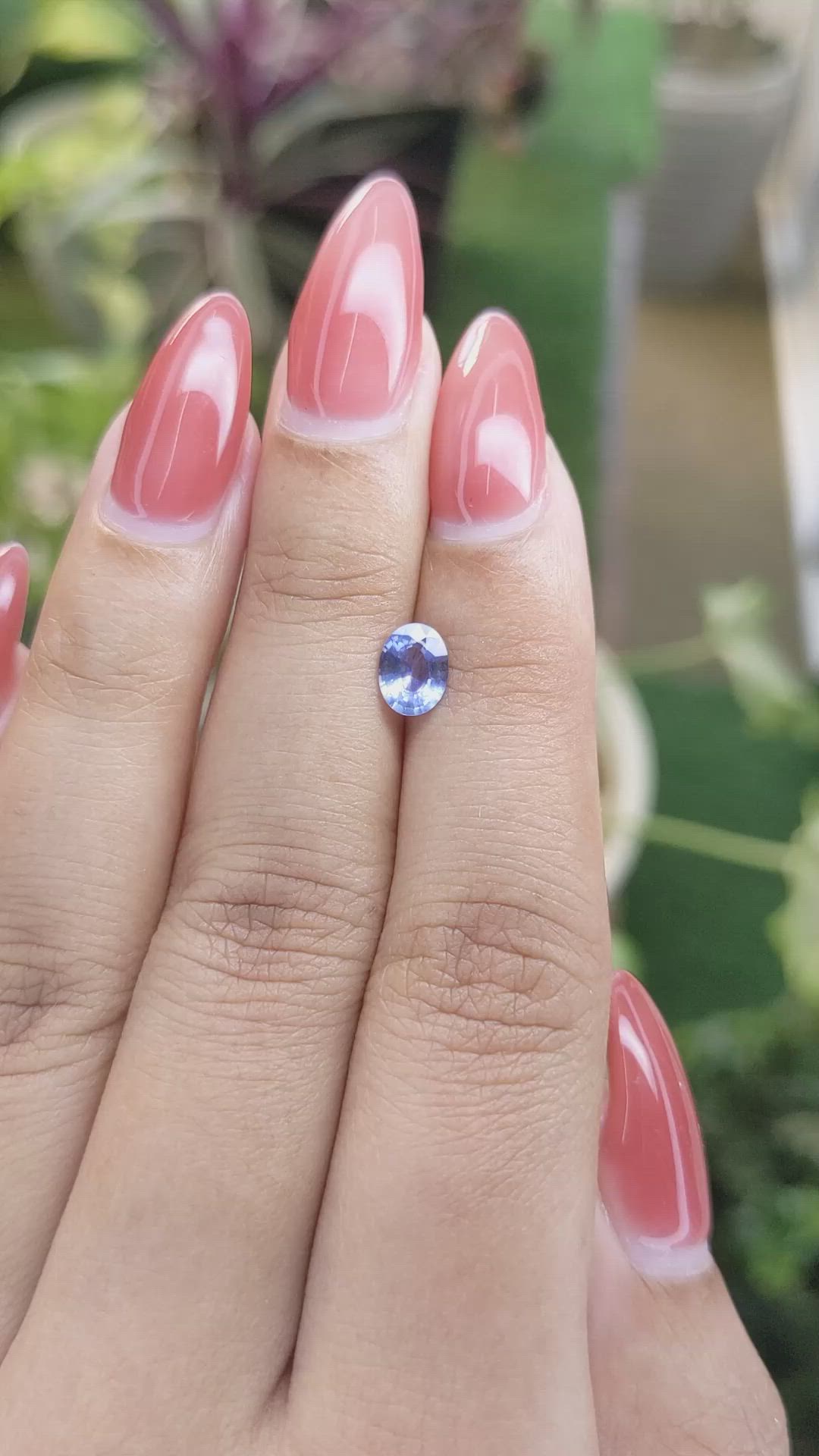 0.72 Ct. Blue Sapphire from Ceylon (Sri Lanka) Size Video