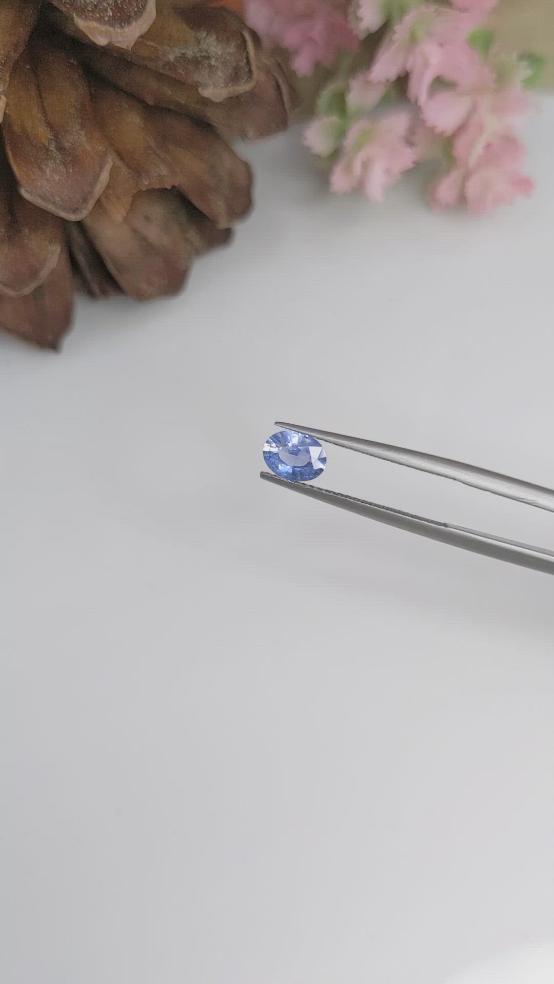 0.72 Ct. Blue Sapphire from Ceylon (Sri Lanka) Size Video
