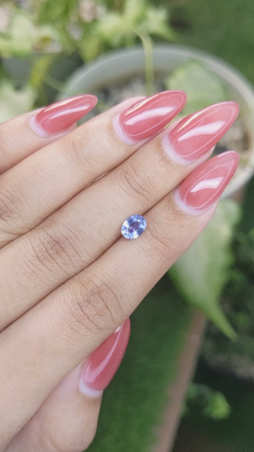 0.72 Ct. Blue Sapphire from Ceylon (Sri Lanka) Size Video