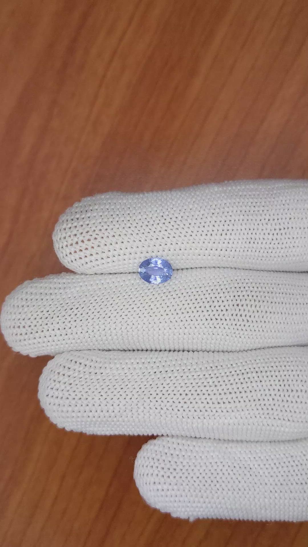 0.72 Ct. Blue Sapphire from Ceylon (Sri Lanka) Size Video