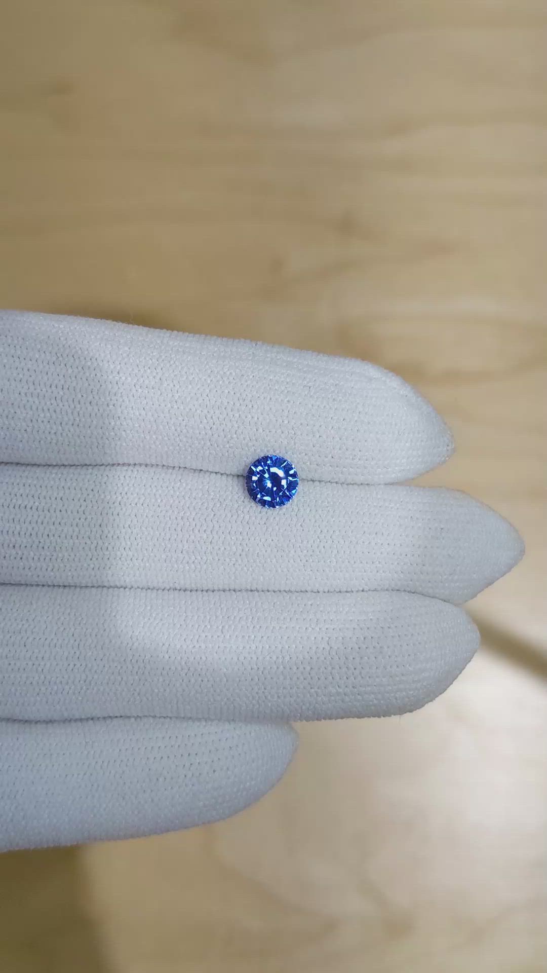 1.22 Ct. Blue Sapphire from Ceylon (Sri Lanka) Size Video