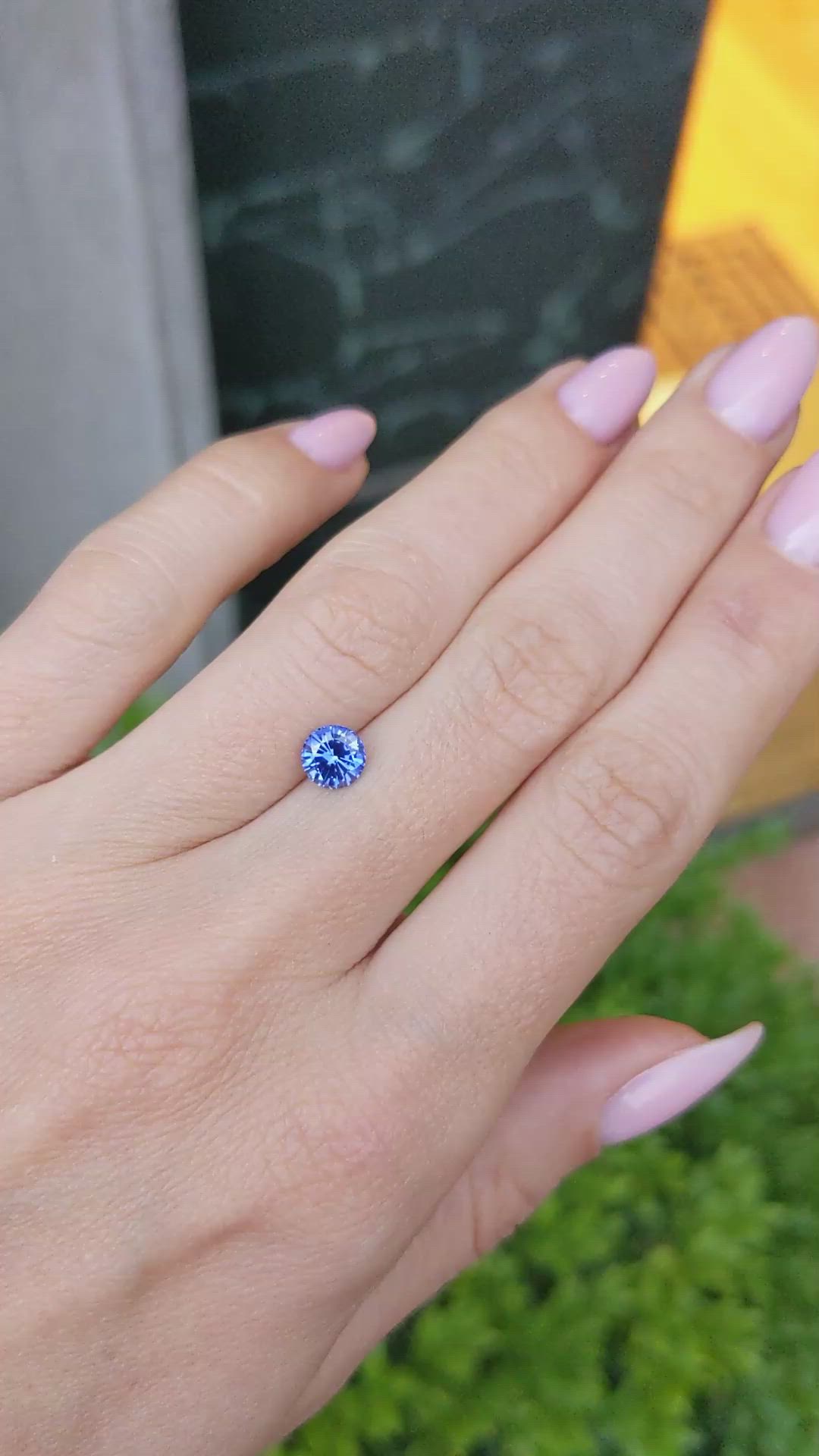 0.97 Ct. Blue Sapphire from Ceylon (Sri Lanka) Size Video