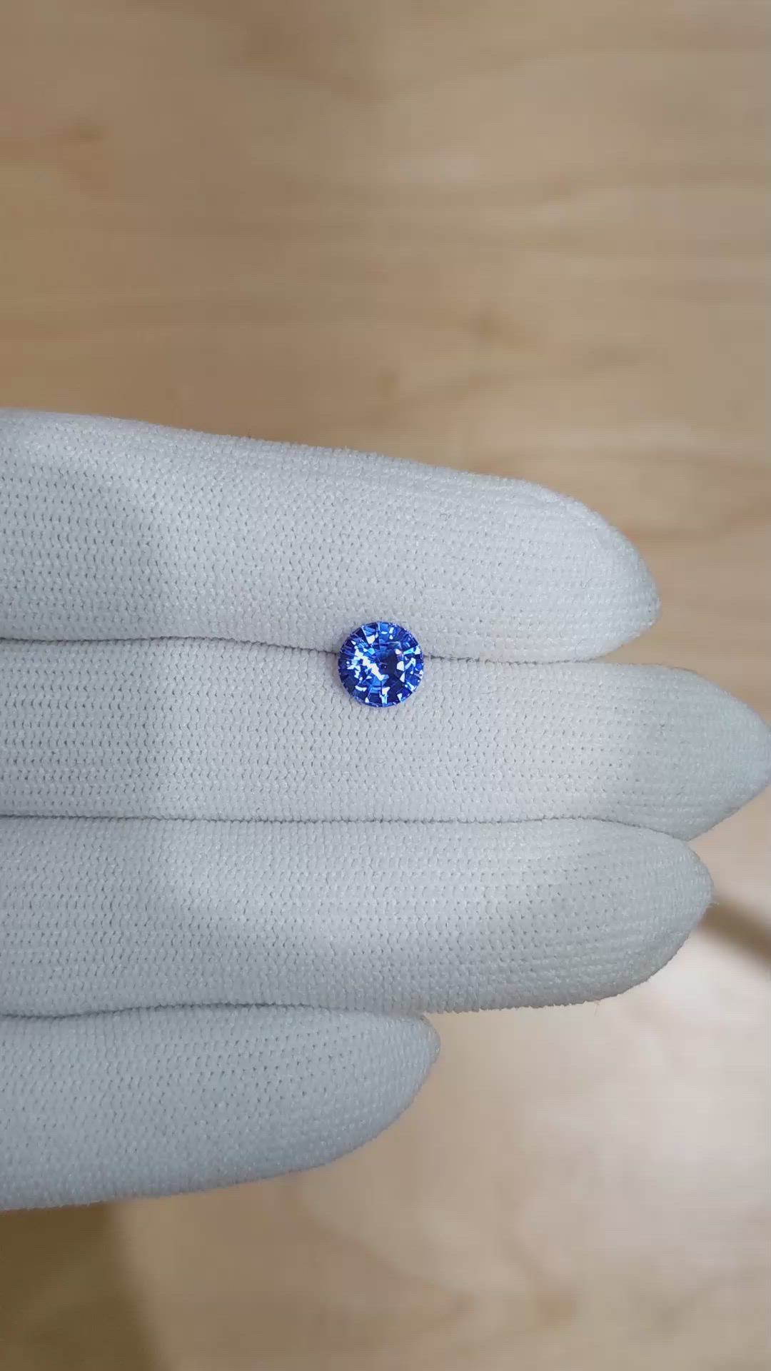 1.45 Ct. Blue Sapphire from Ceylon (Sri Lanka) Size Video