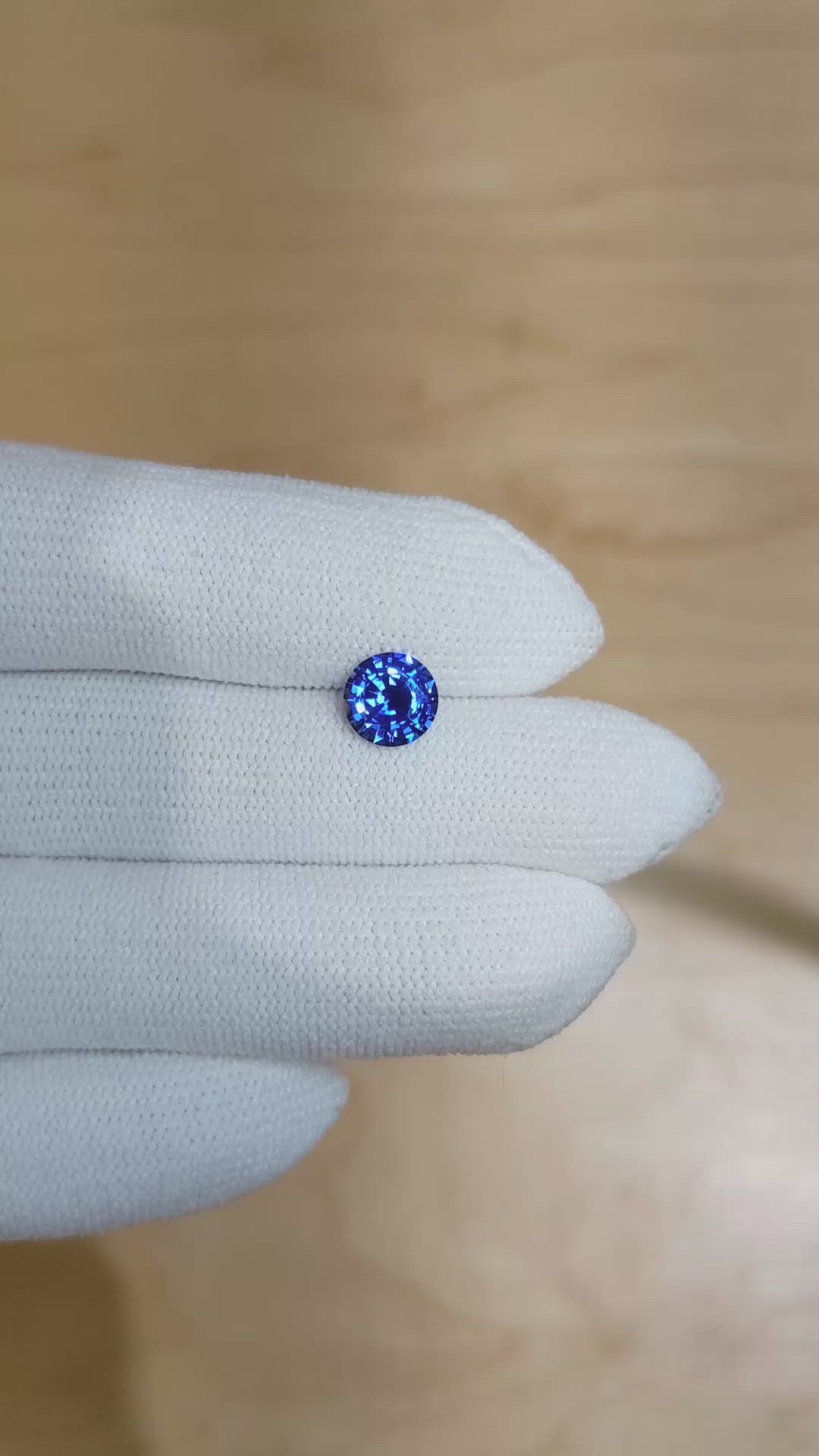 1.48 Ct. Blue Sapphire from Ceylon (Sri Lanka) Size Video