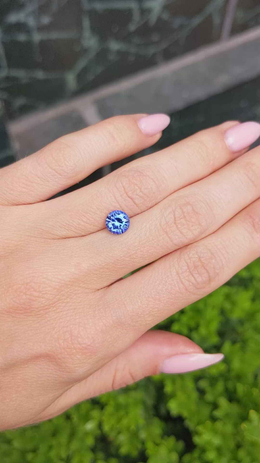 1.67 Ct. Blue Sapphire from Ceylon (Sri Lanka) Size Video