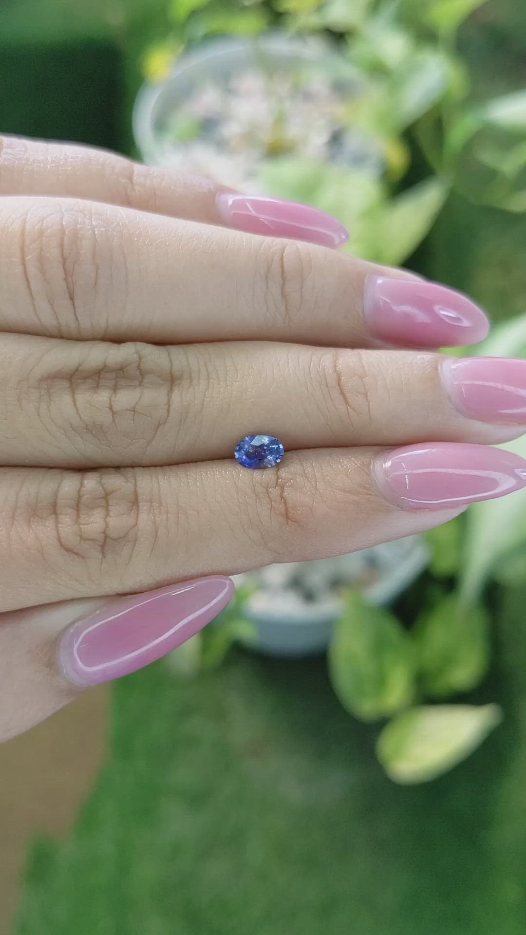 0.48 Ct. Blue Sapphire from Ceylon (Sri Lanka) Size Video