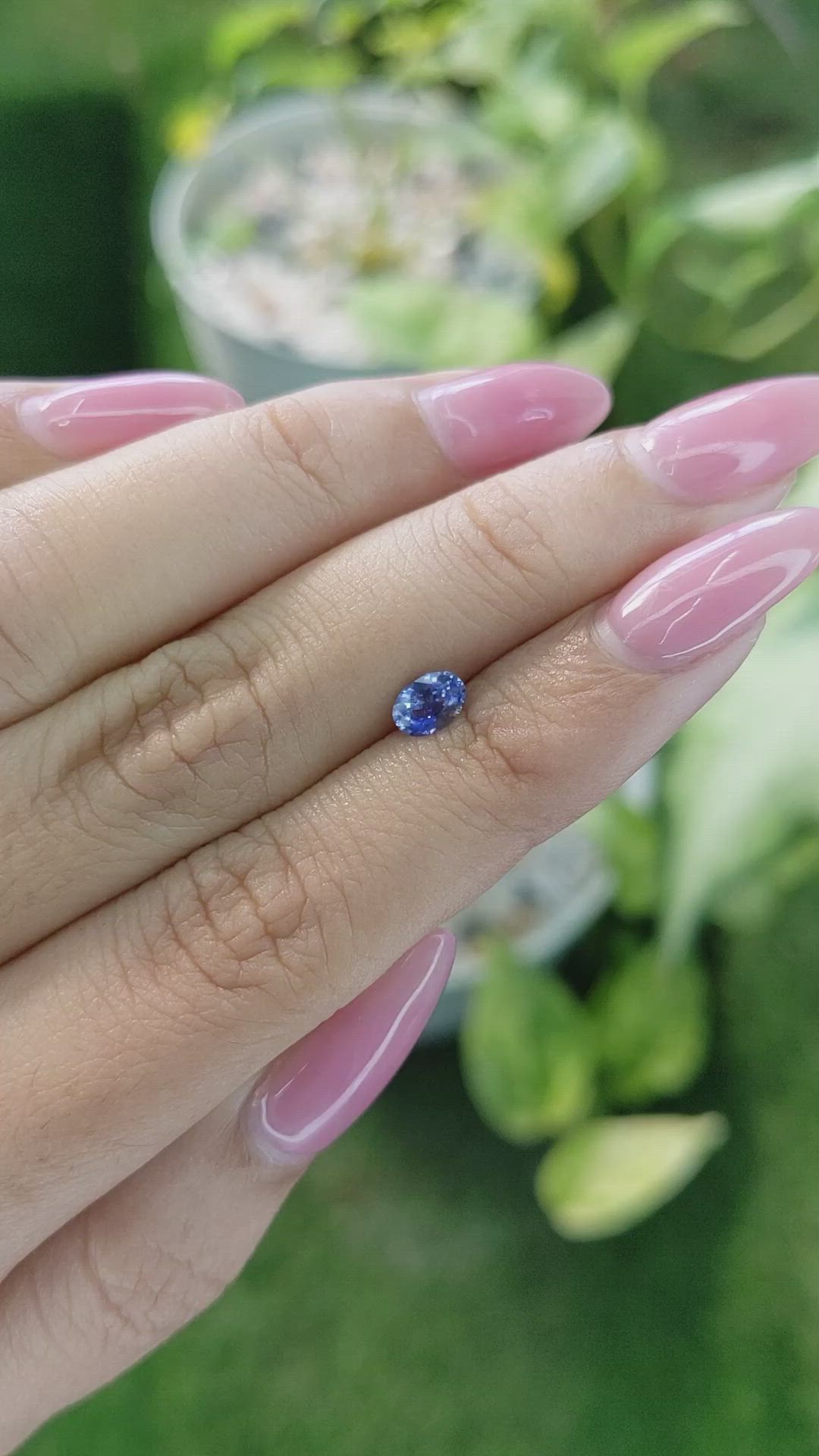 0.48 Ct. Blue Sapphire from Ceylon (Sri Lanka) Size Video