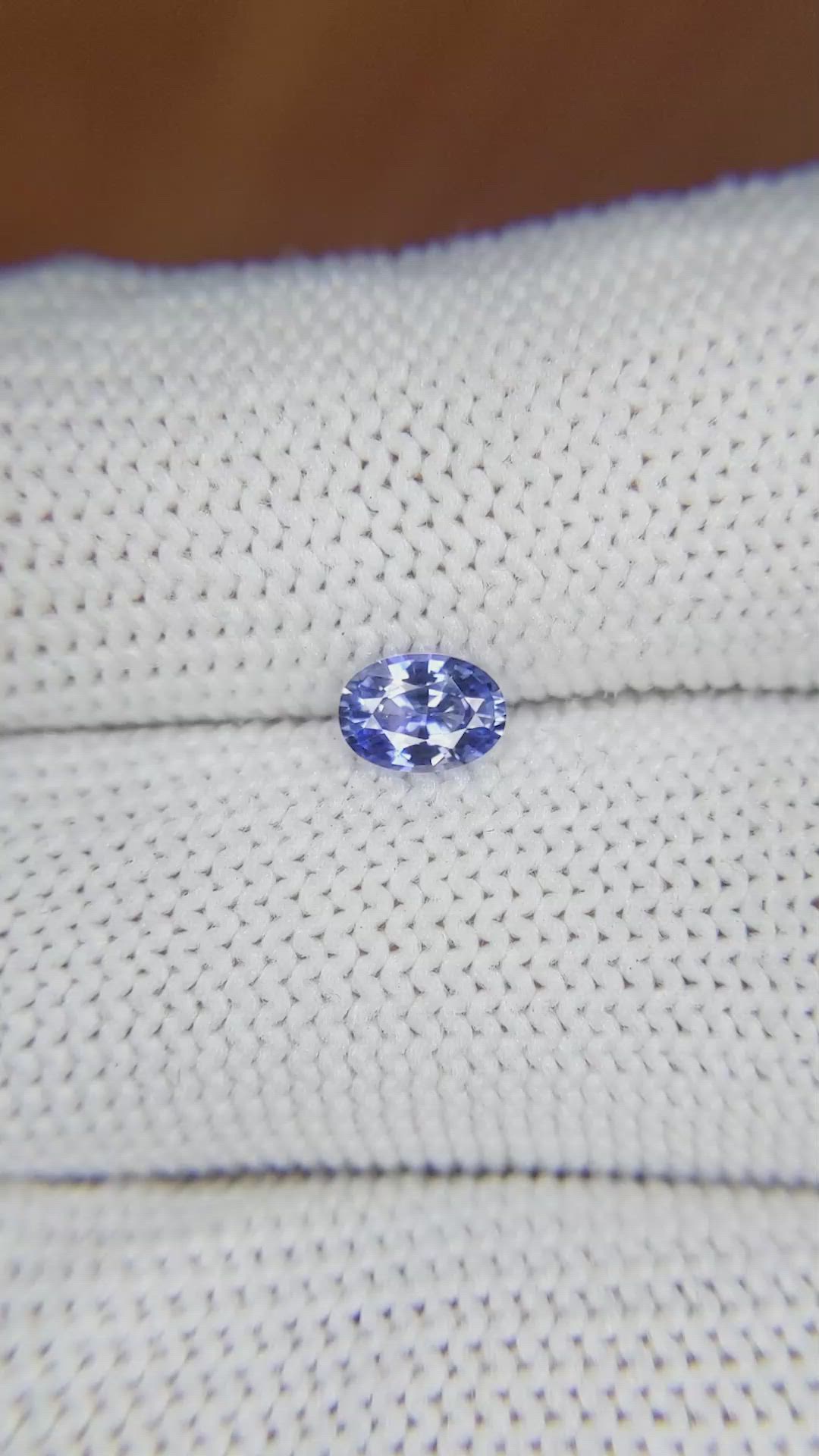 0.48 Ct. Blue Sapphire from Ceylon (Sri Lanka) Size Video