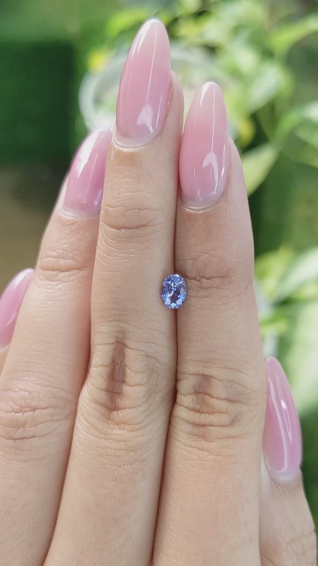 0.48 Ct. Blue Sapphire from Ceylon (Sri Lanka) Size Video