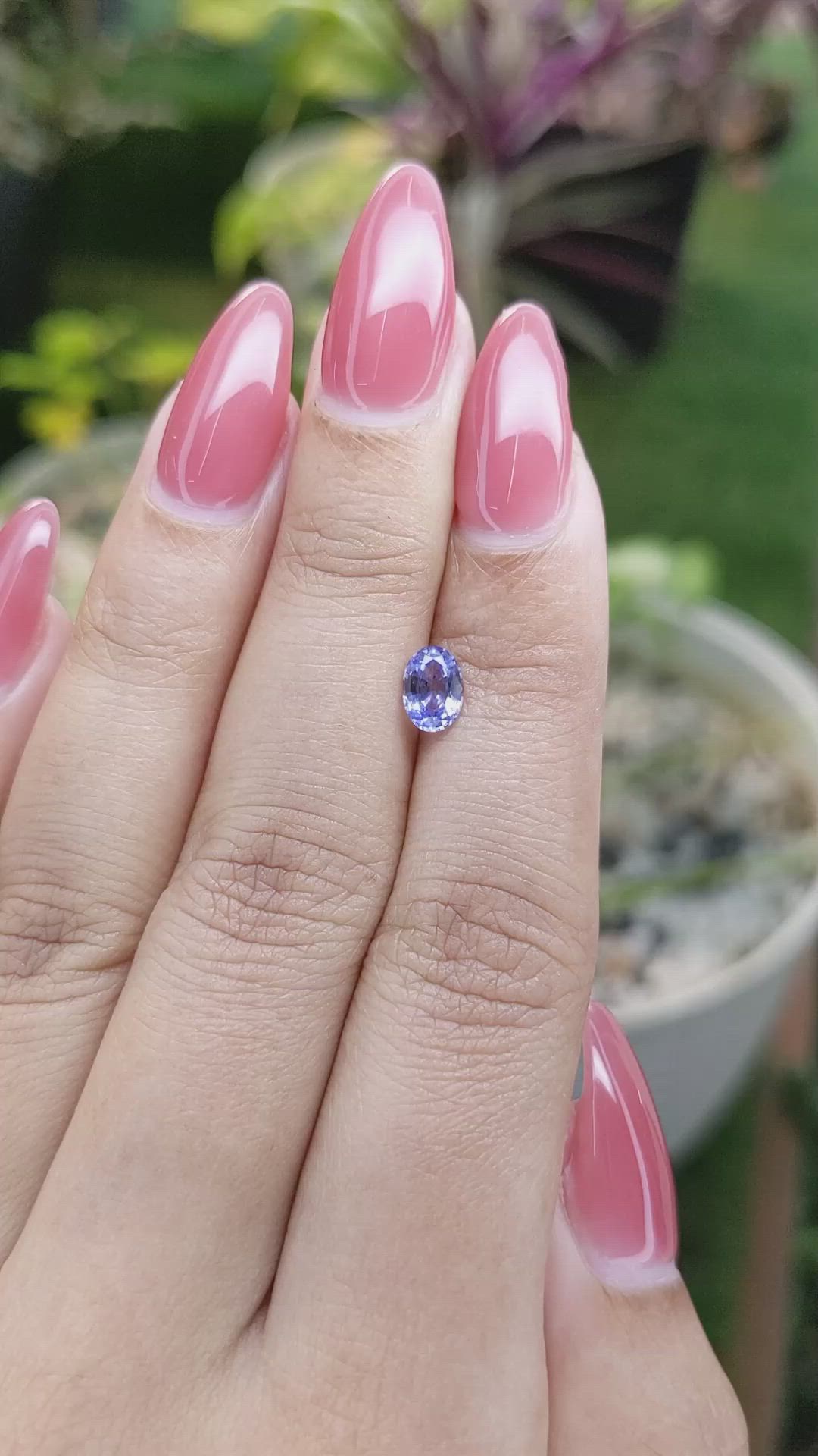 0.71 Ct. Blue Sapphire from Ceylon (Sri Lanka) Size Video
