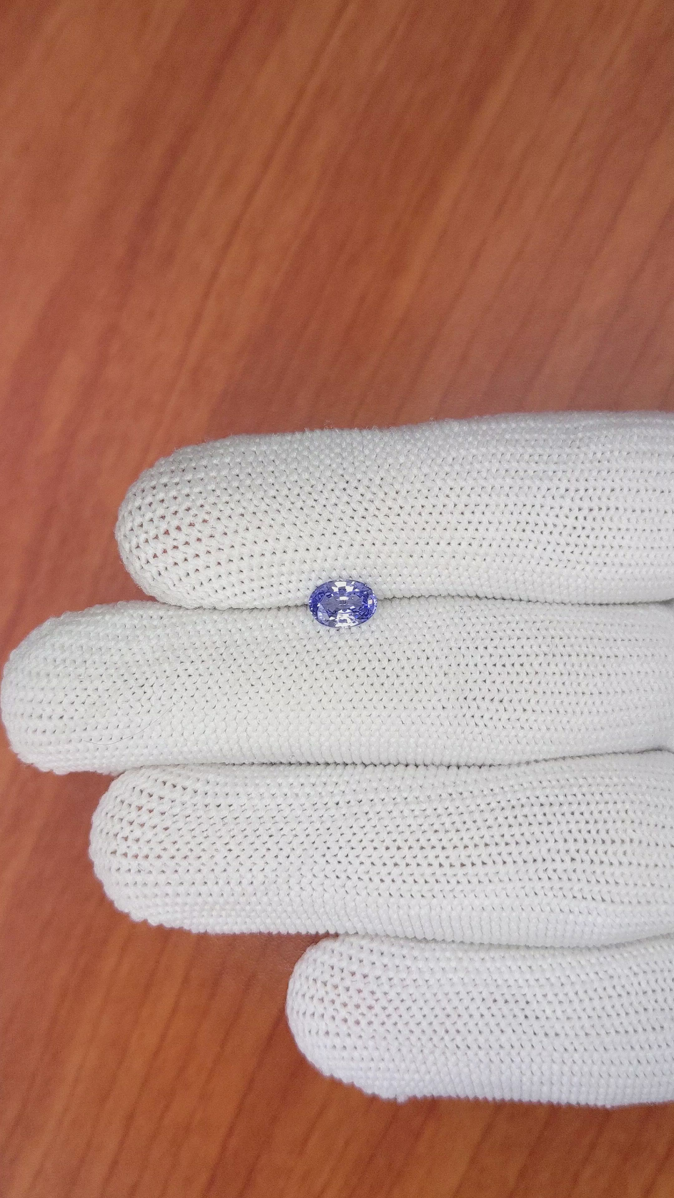 0.71 Ct. Blue Sapphire from Ceylon (Sri Lanka) Size Video