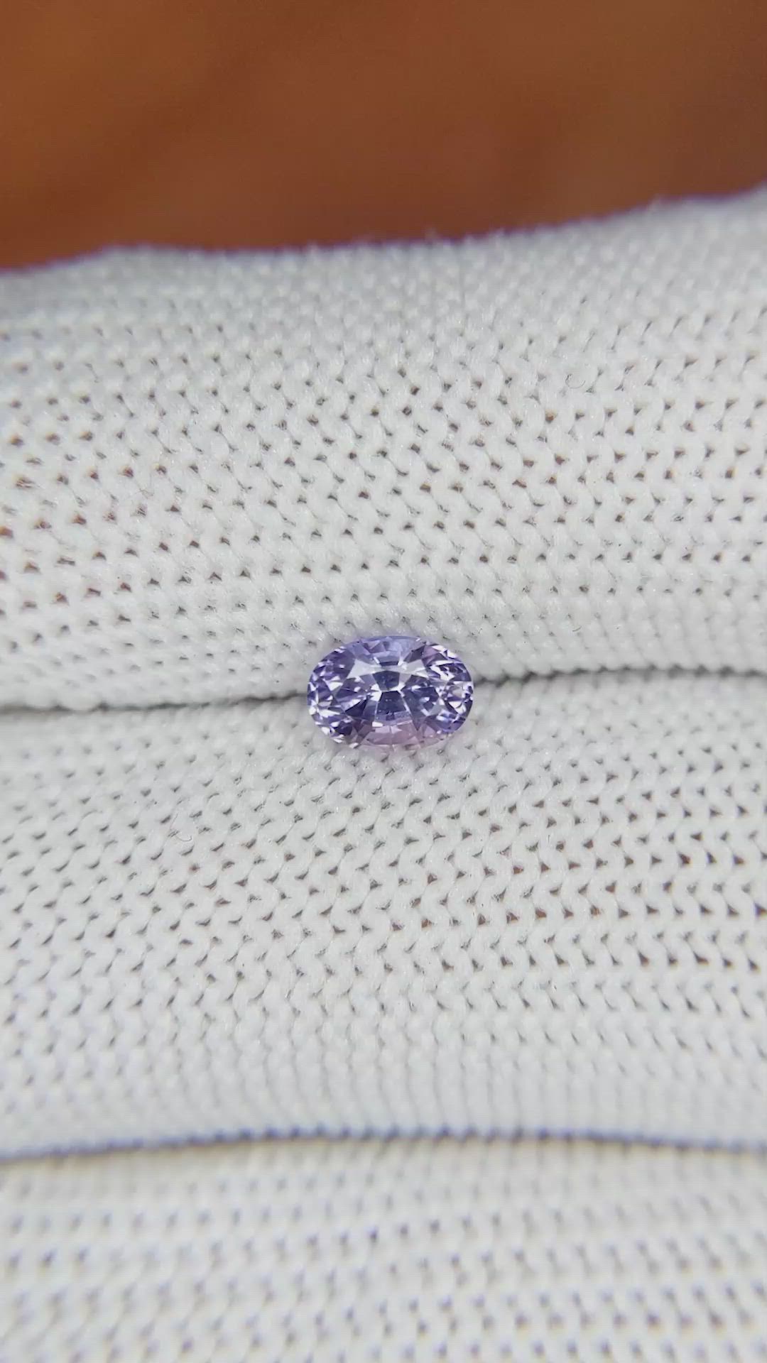 0.75 Ct. Bluish Purple Sapphire from Ceylon (Sri Lanka) Size Video