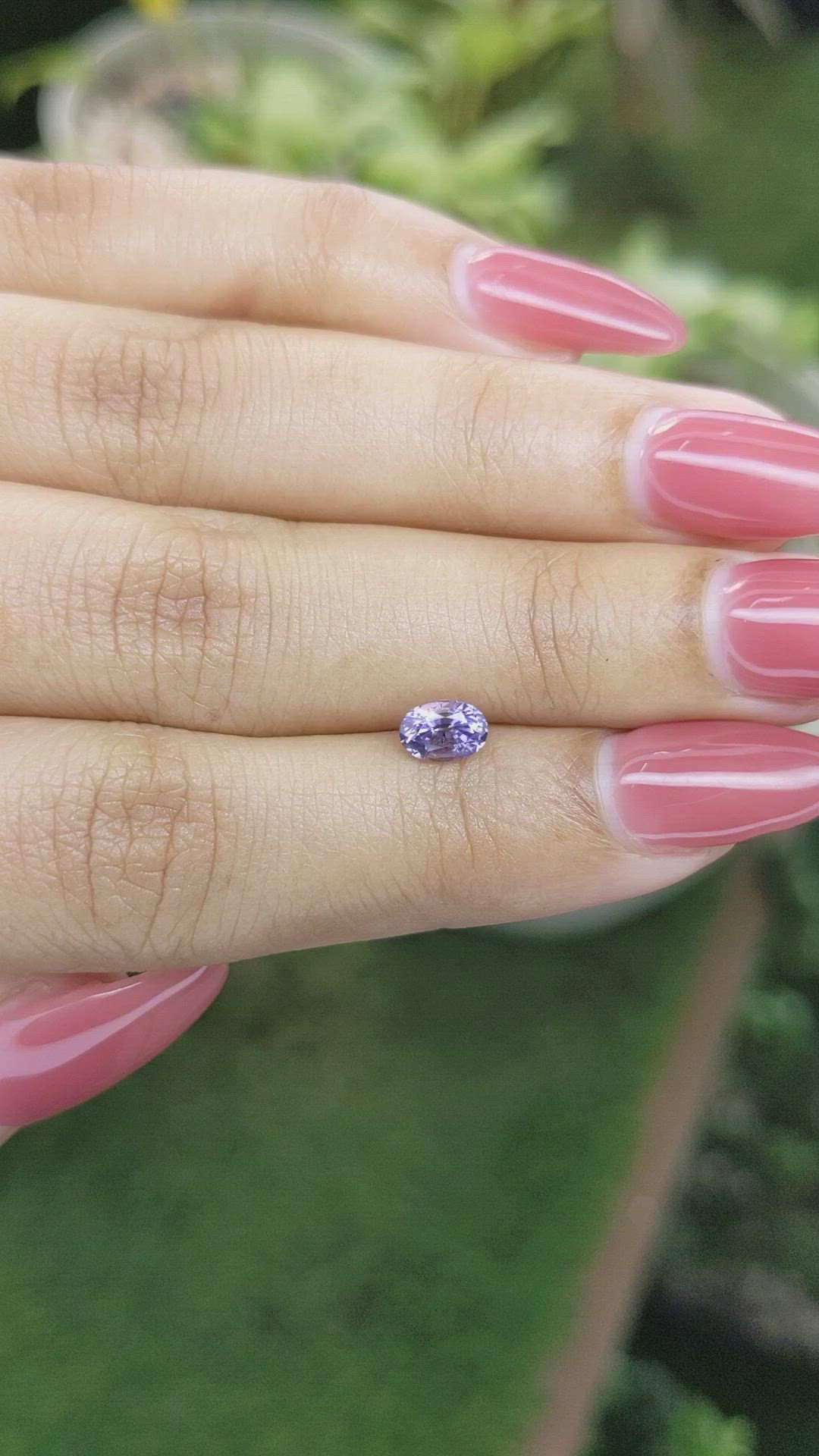 0.75 Ct. Bluish Purple Sapphire from Ceylon (Sri Lanka) Size Video