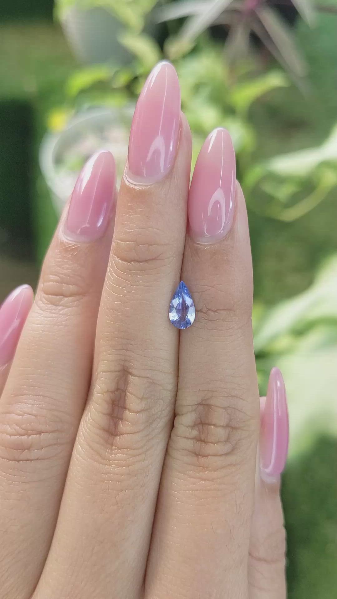 0.67 Ct. Blue Sapphire from Ceylon (Sri Lanka) Size Video