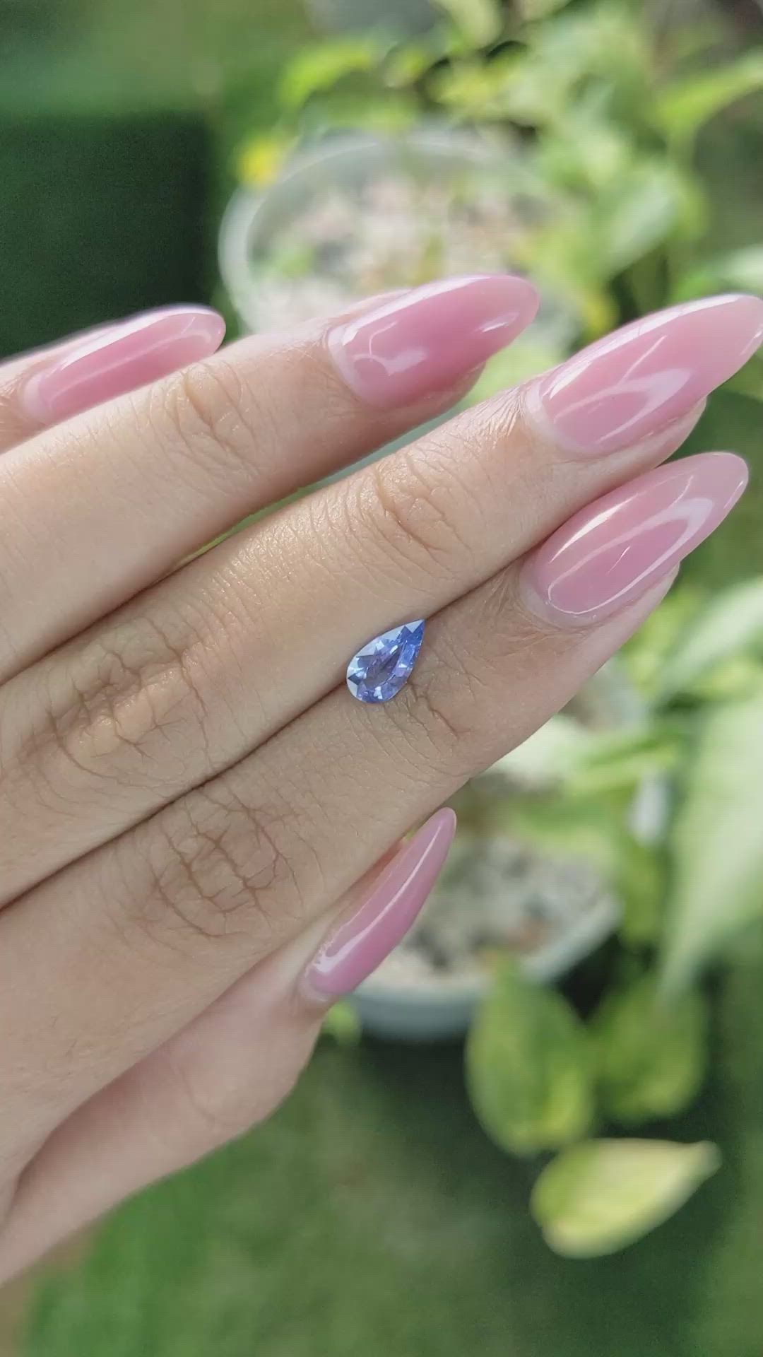 0.67 Ct. Blue Sapphire from Ceylon (Sri Lanka) Size Video