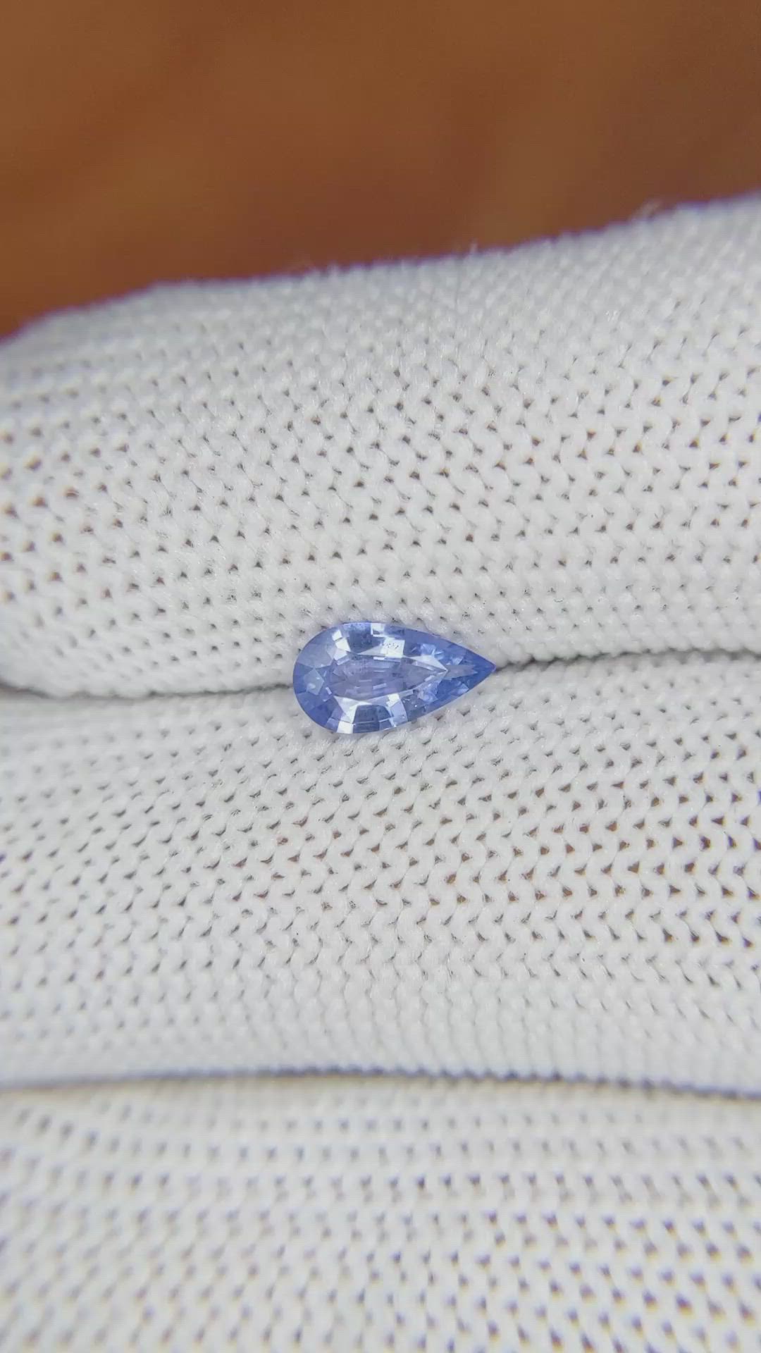 0.67 Ct. Blue Sapphire from Ceylon (Sri Lanka) Size Video