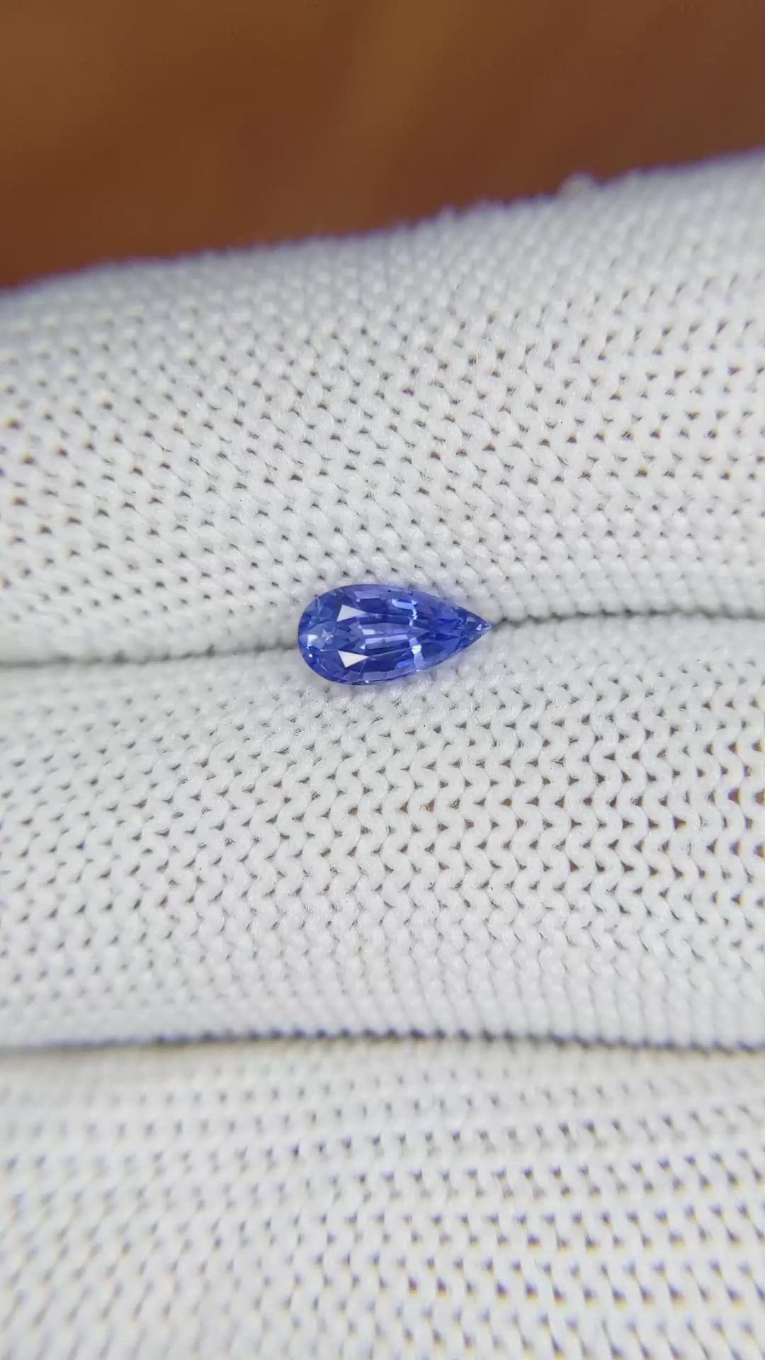 0.76 Ct. Blue Sapphire from Ceylon (Sri Lanka) Size Video