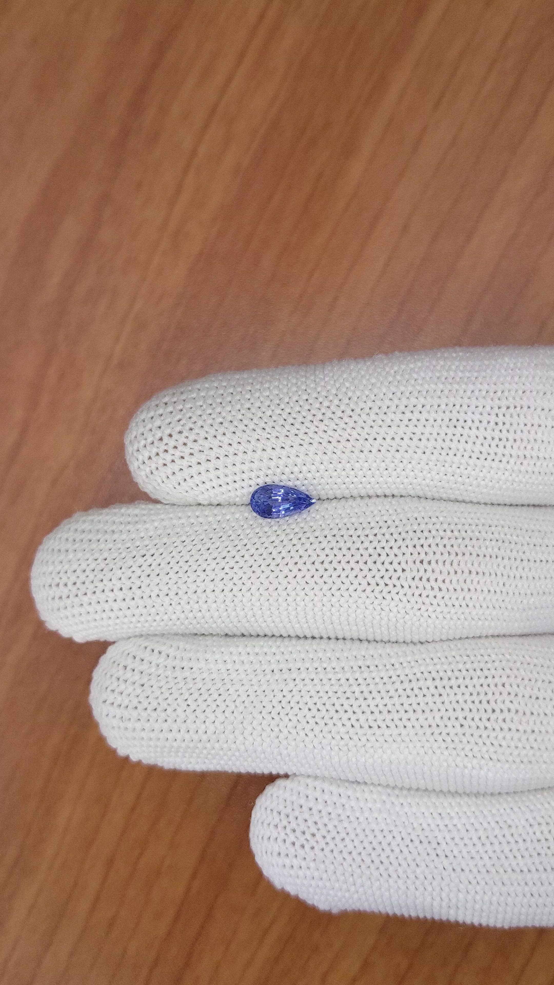 0.76 Ct. Blue Sapphire from Ceylon (Sri Lanka) Size Video