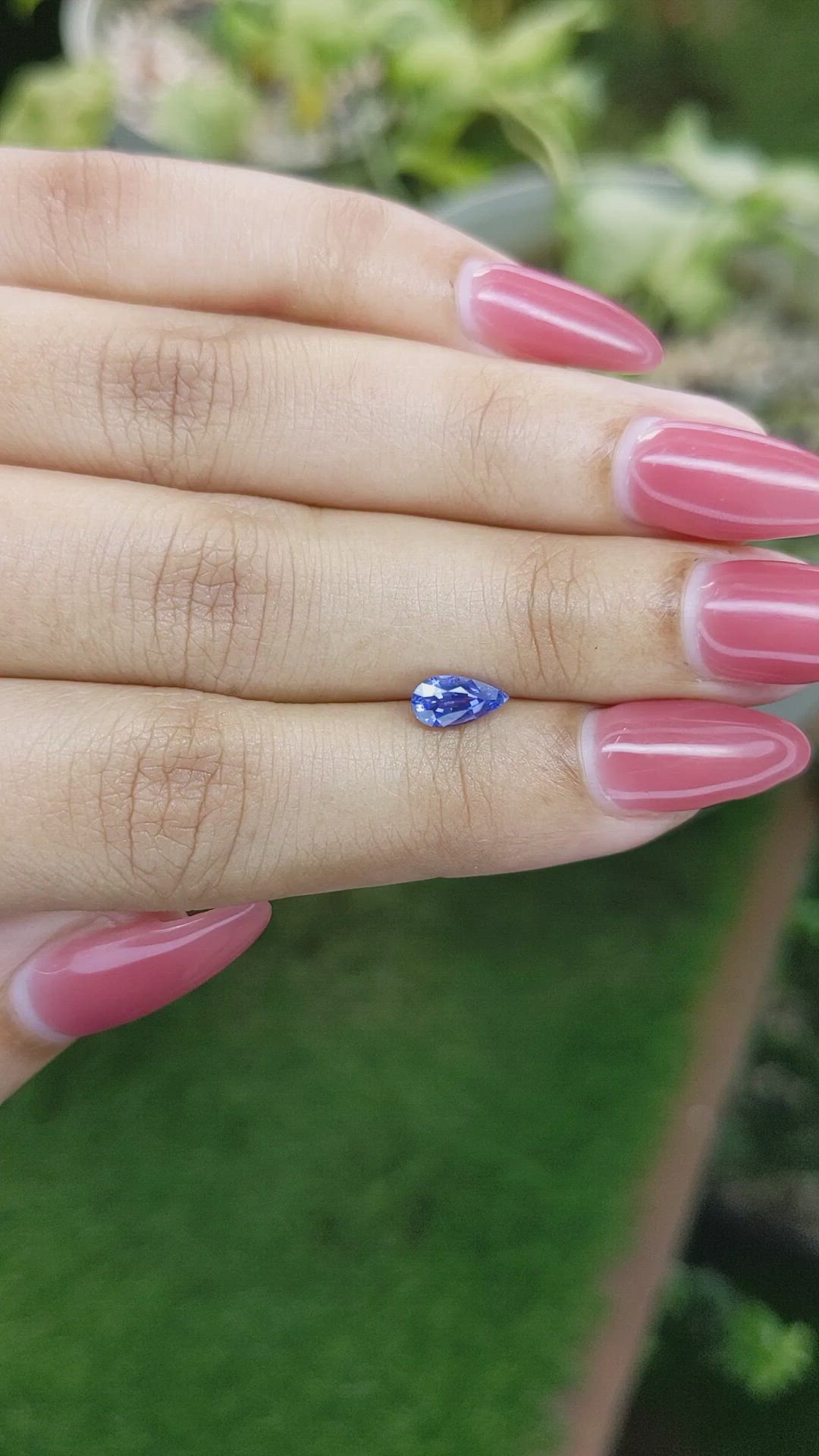 0.76 Ct. Blue Sapphire from Ceylon (Sri Lanka) Size Video