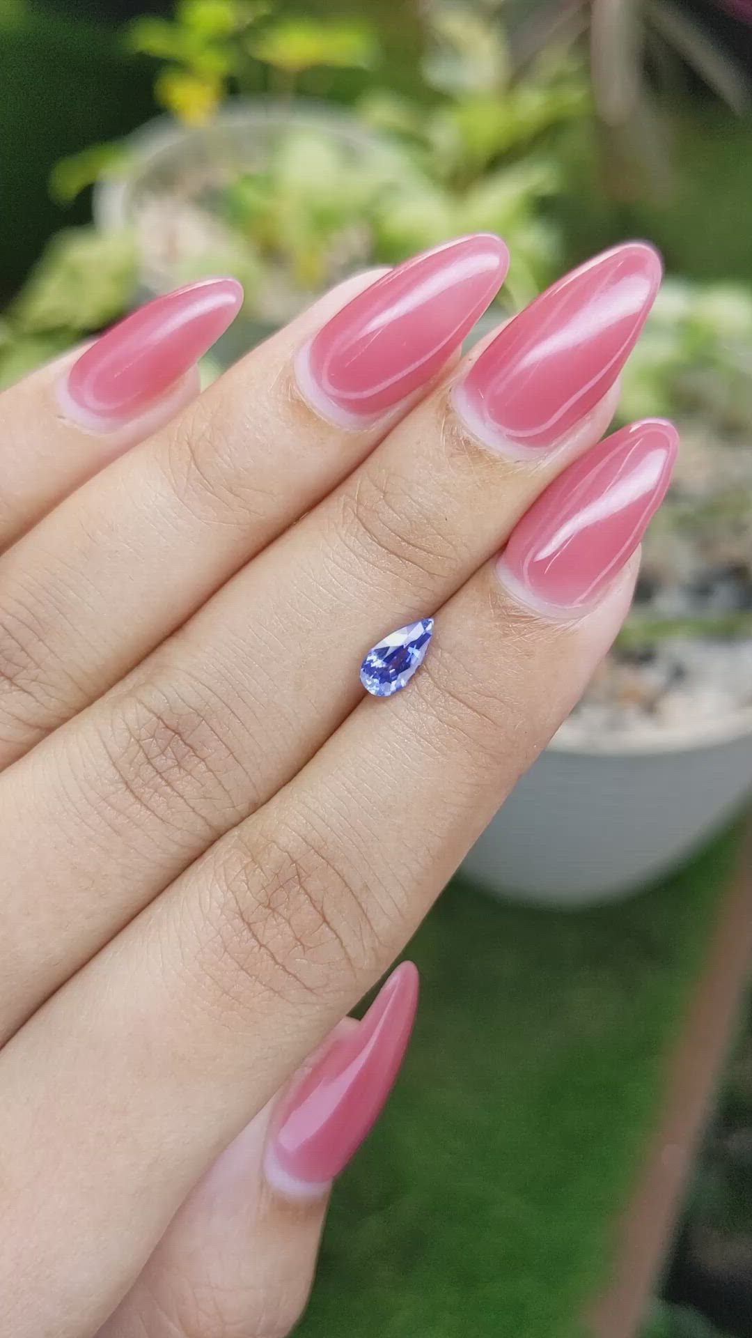 0.76 Ct. Blue Sapphire from Ceylon (Sri Lanka) Size Video