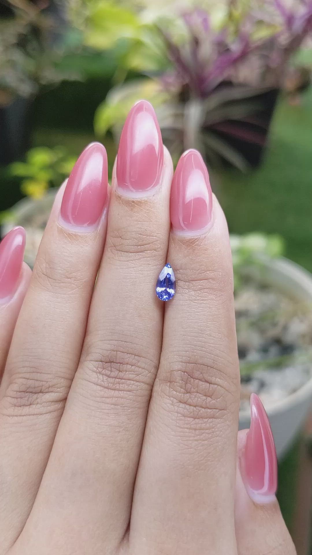 0.76 Ct. Blue Sapphire from Ceylon (Sri Lanka) Size Video