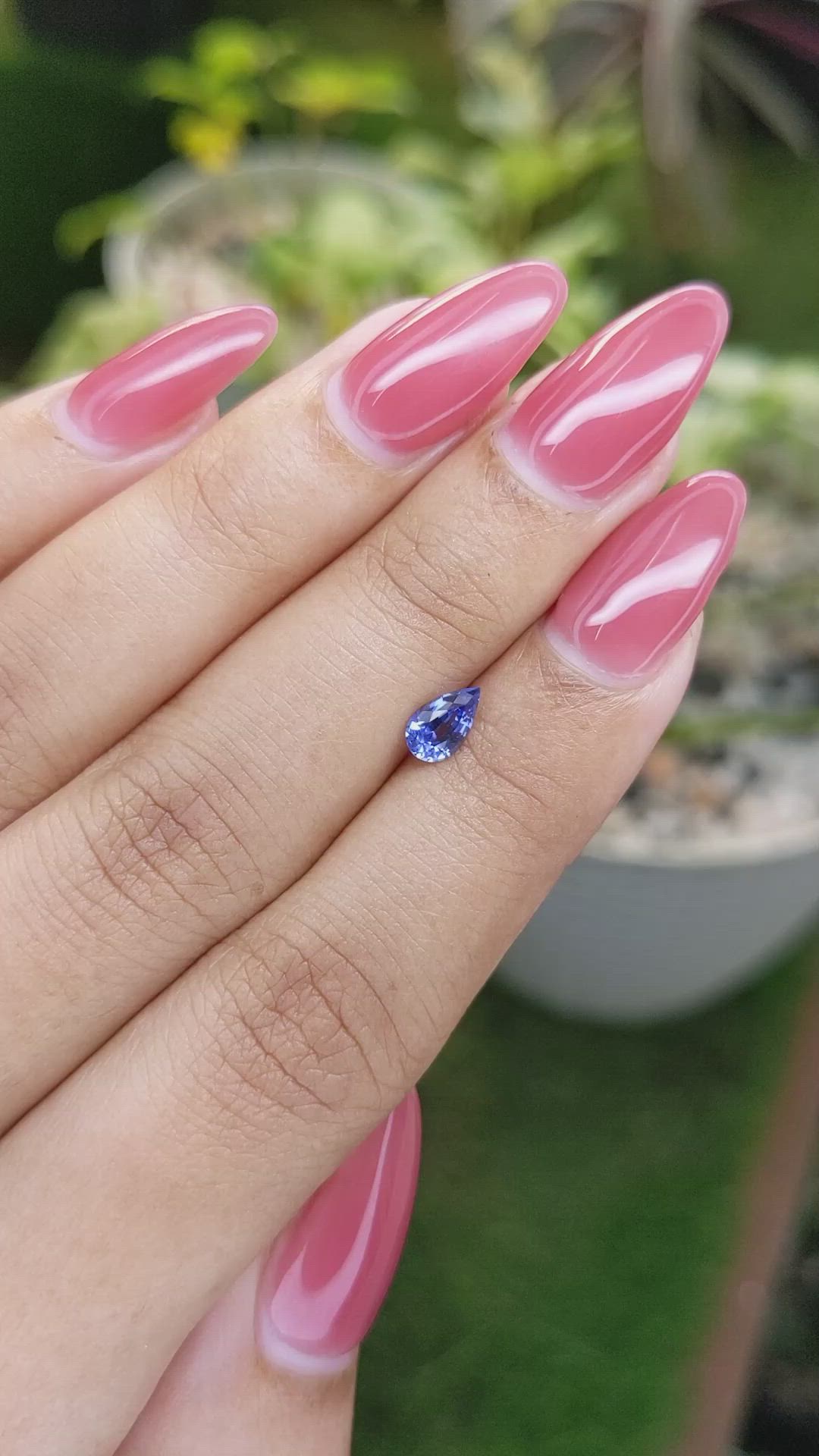 0.55 Ct. Blue Sapphire from Ceylon (Sri Lanka) Size Video