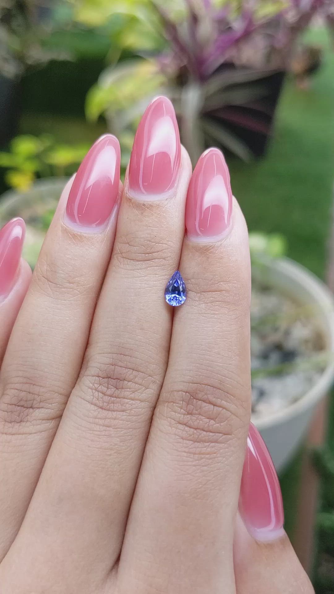 0.55 Ct. Blue Sapphire from Ceylon (Sri Lanka) Size Video