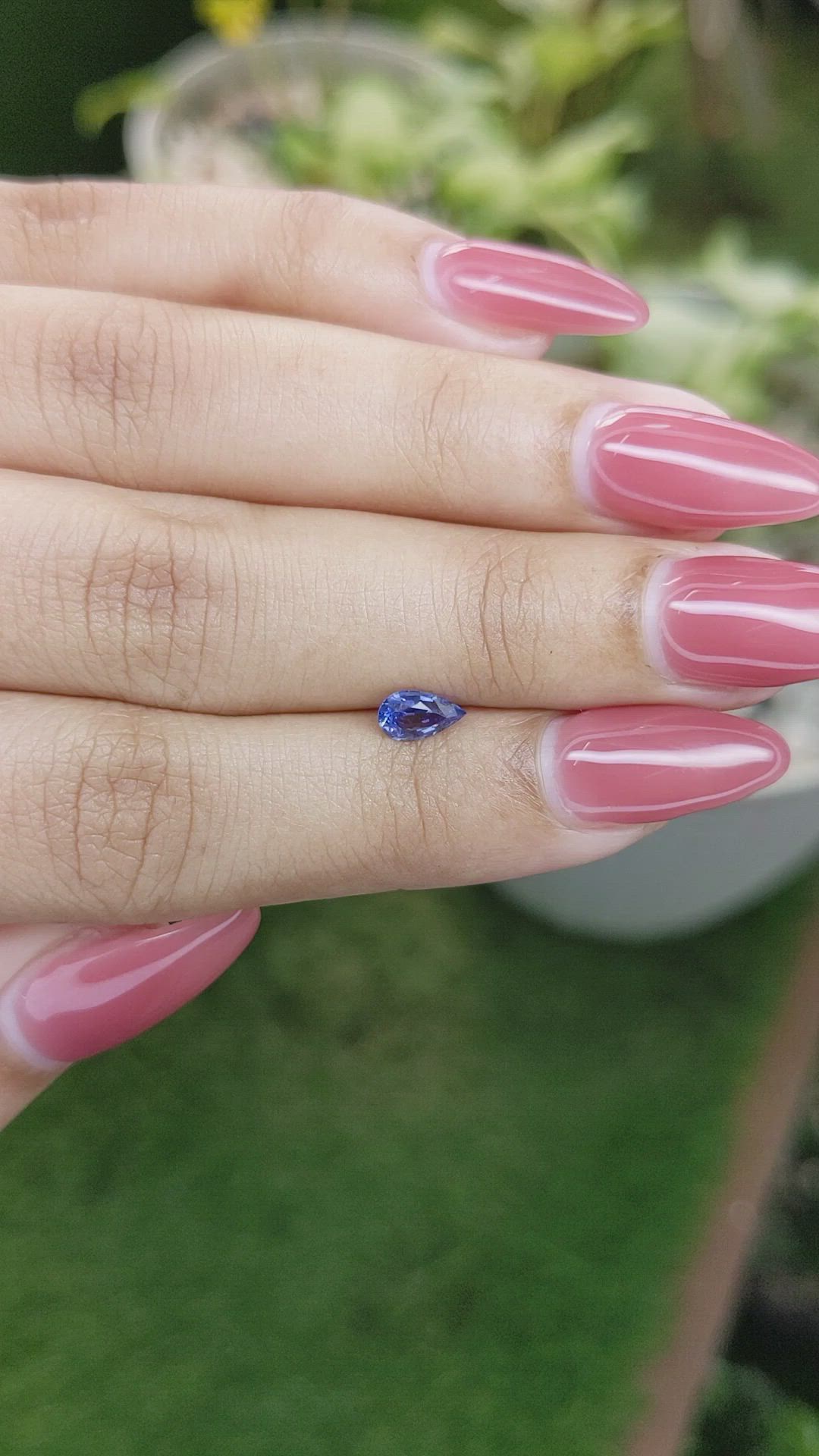 0.55 Ct. Blue Sapphire from Ceylon (Sri Lanka) Size Video