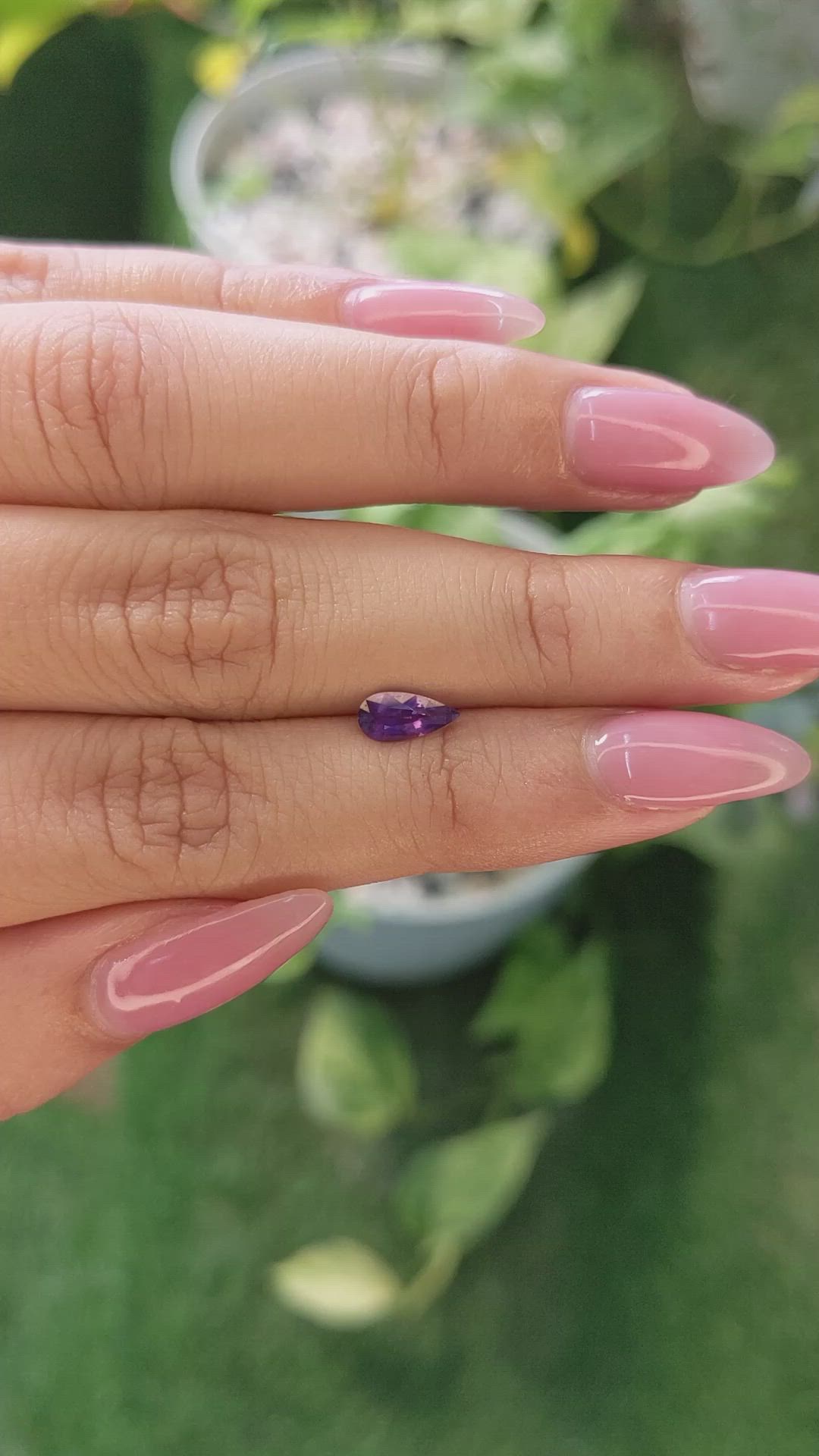 0.69 Ct. Color Change Sapphire from Ceylon (Sri Lanka) Size Video