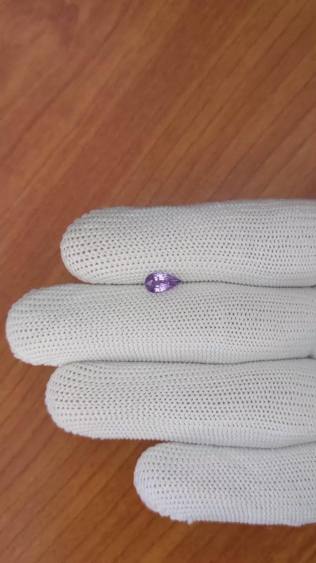 0.65 Ct. Purple Sapphire from Ceylon (Sri Lanka) Size Video