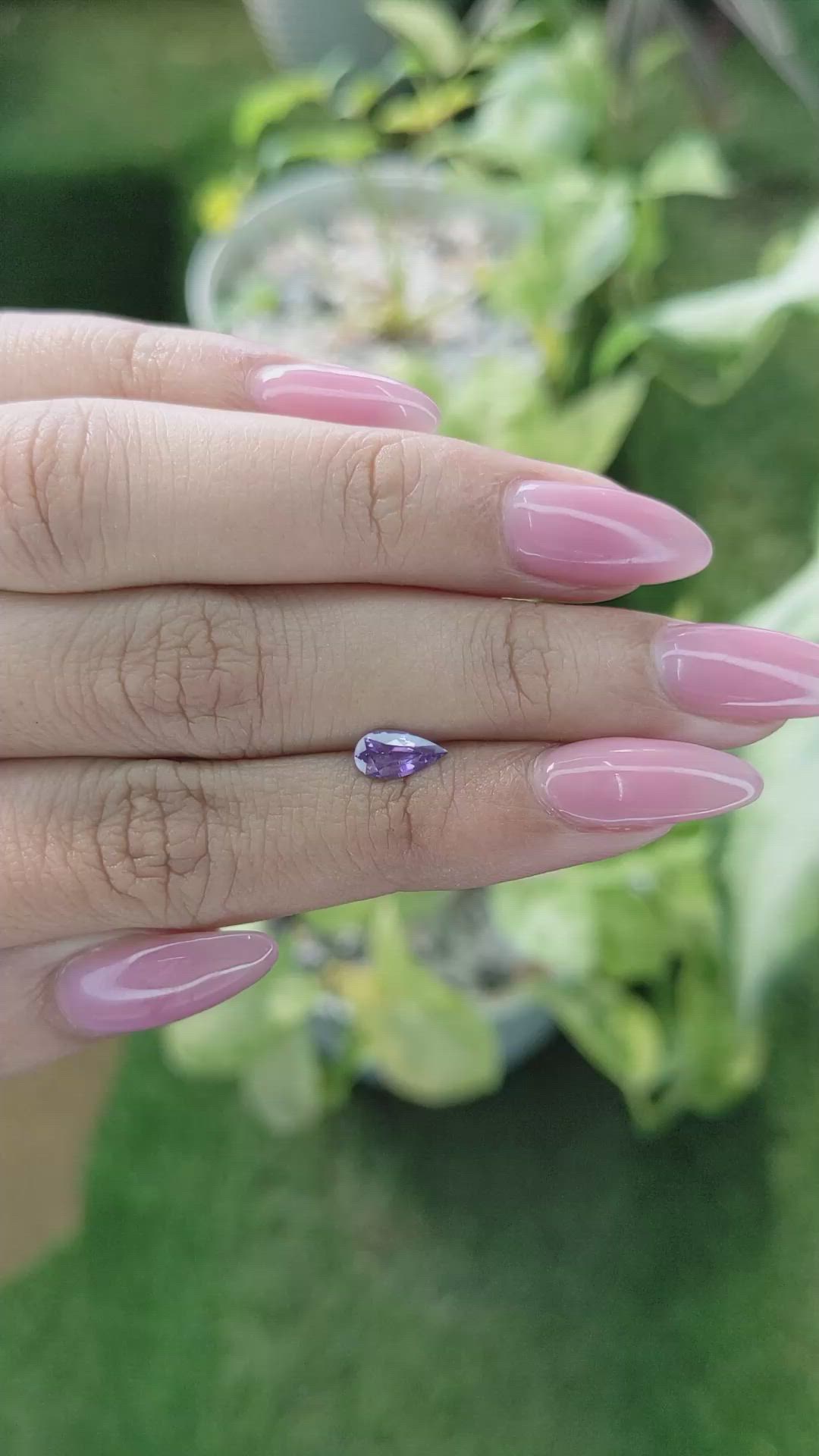 0.65 Ct. Purple Sapphire from Ceylon (Sri Lanka) Size Video