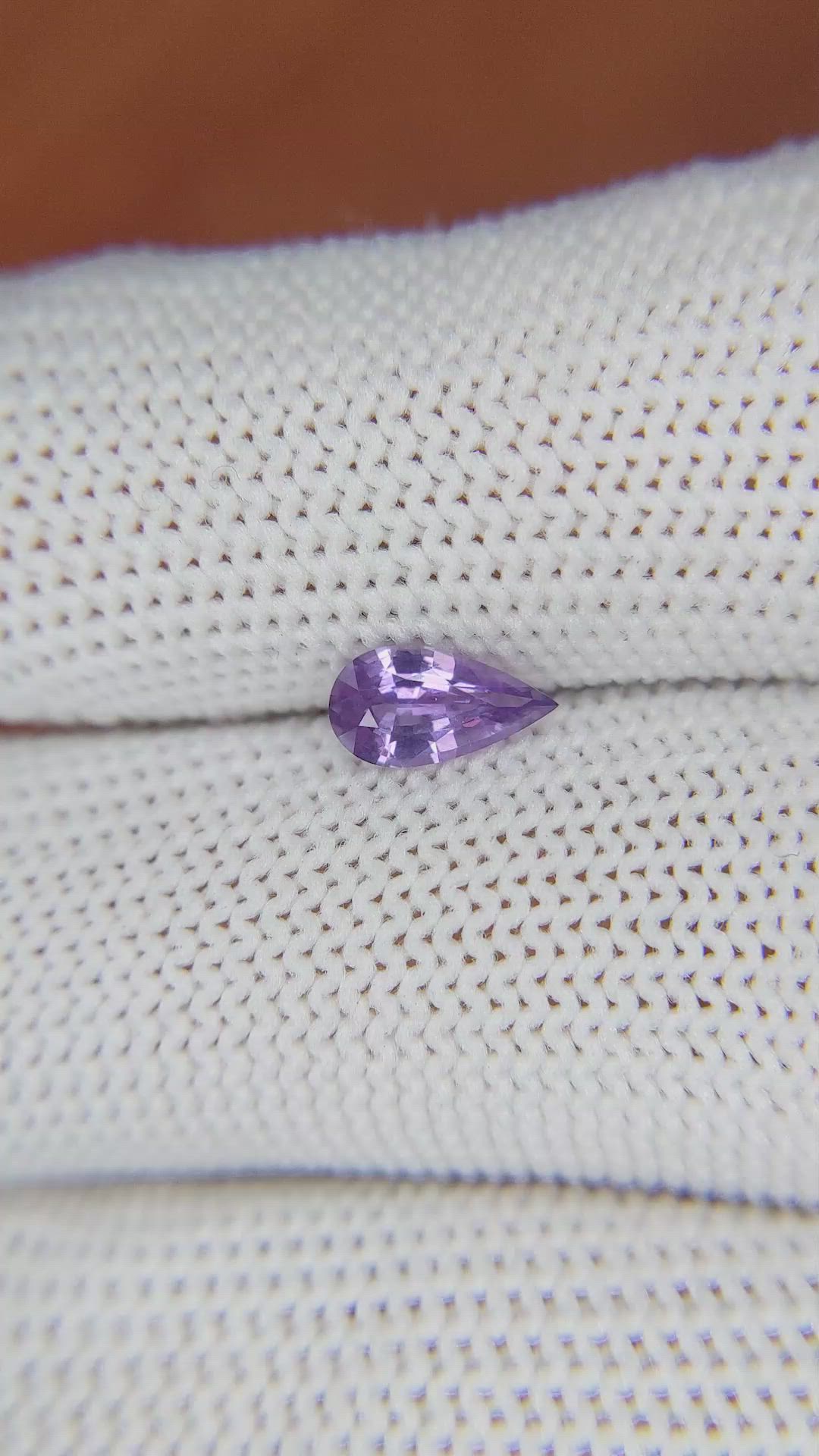 0.65 Ct. Purple Sapphire from Ceylon (Sri Lanka) Size Video