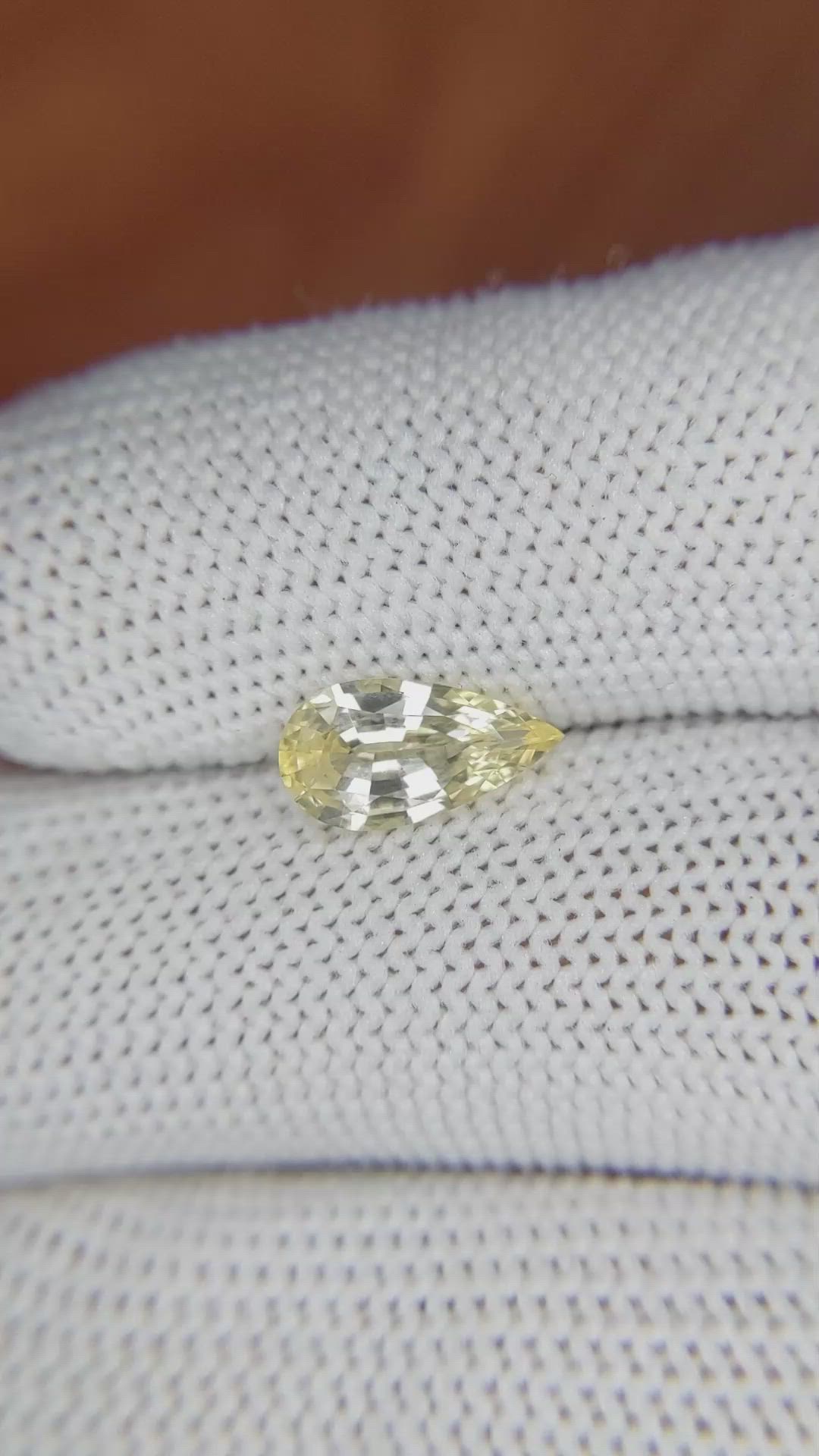1.55 Ct. Yellow Sapphire from Ceylon (Sri Lanka) Size Video