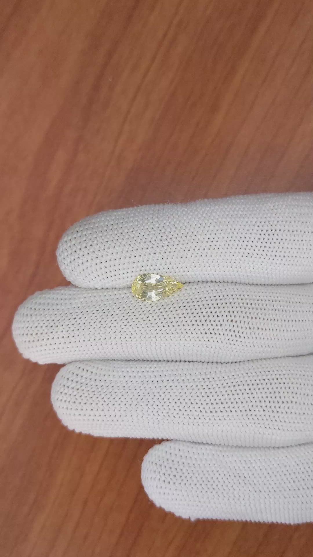 1.55 Ct. Yellow Sapphire from Ceylon (Sri Lanka) Size Video