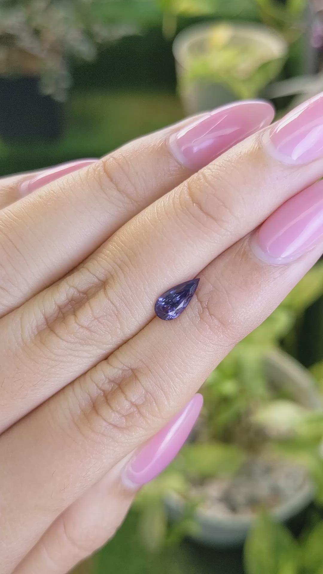 0.91 Ct. Bluish Purple Sapphire from Ceylon (Sri Lanka) Size Video