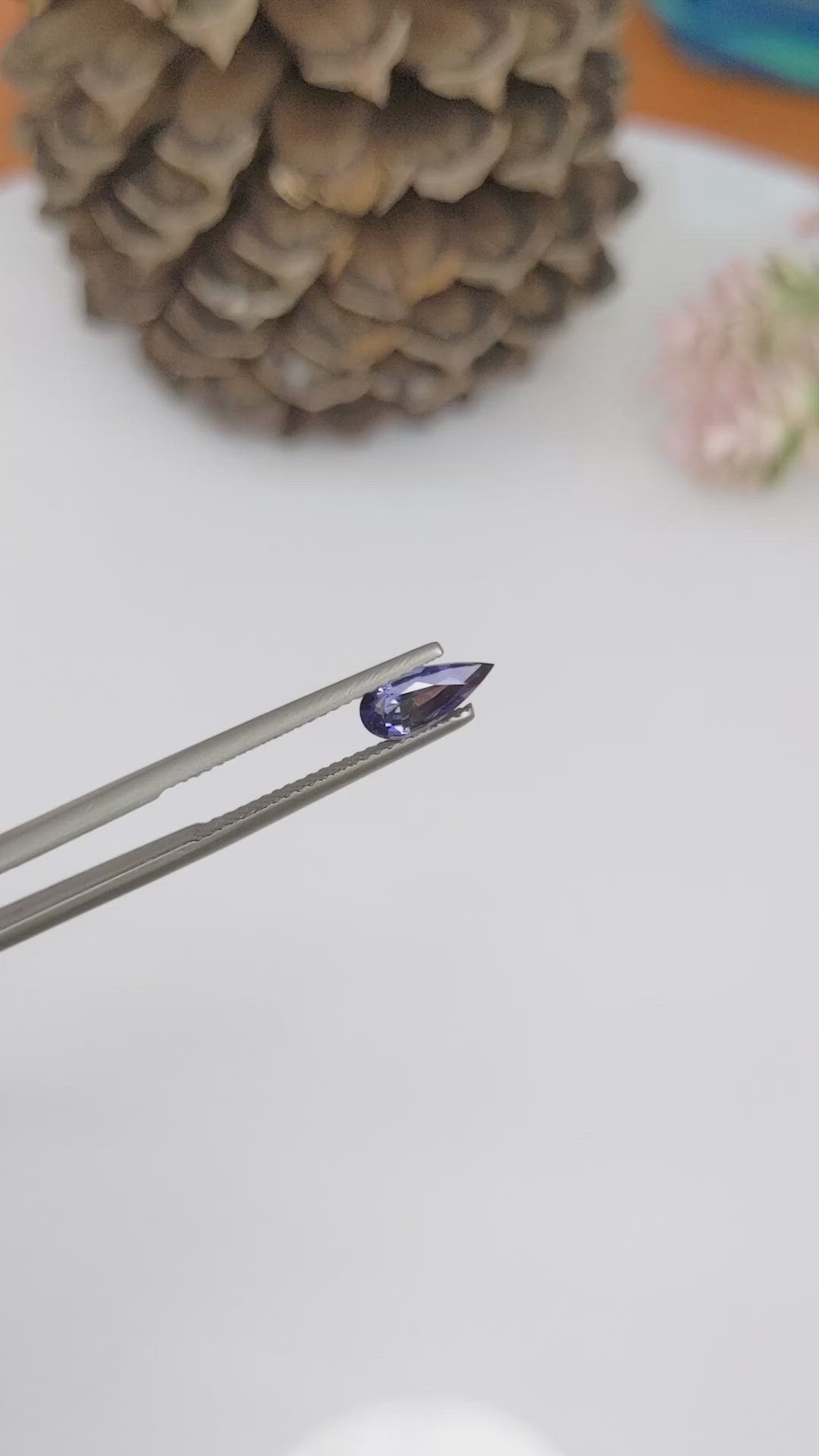 0.91 Ct. Bluish Purple Sapphire from Ceylon (Sri Lanka) Size Video