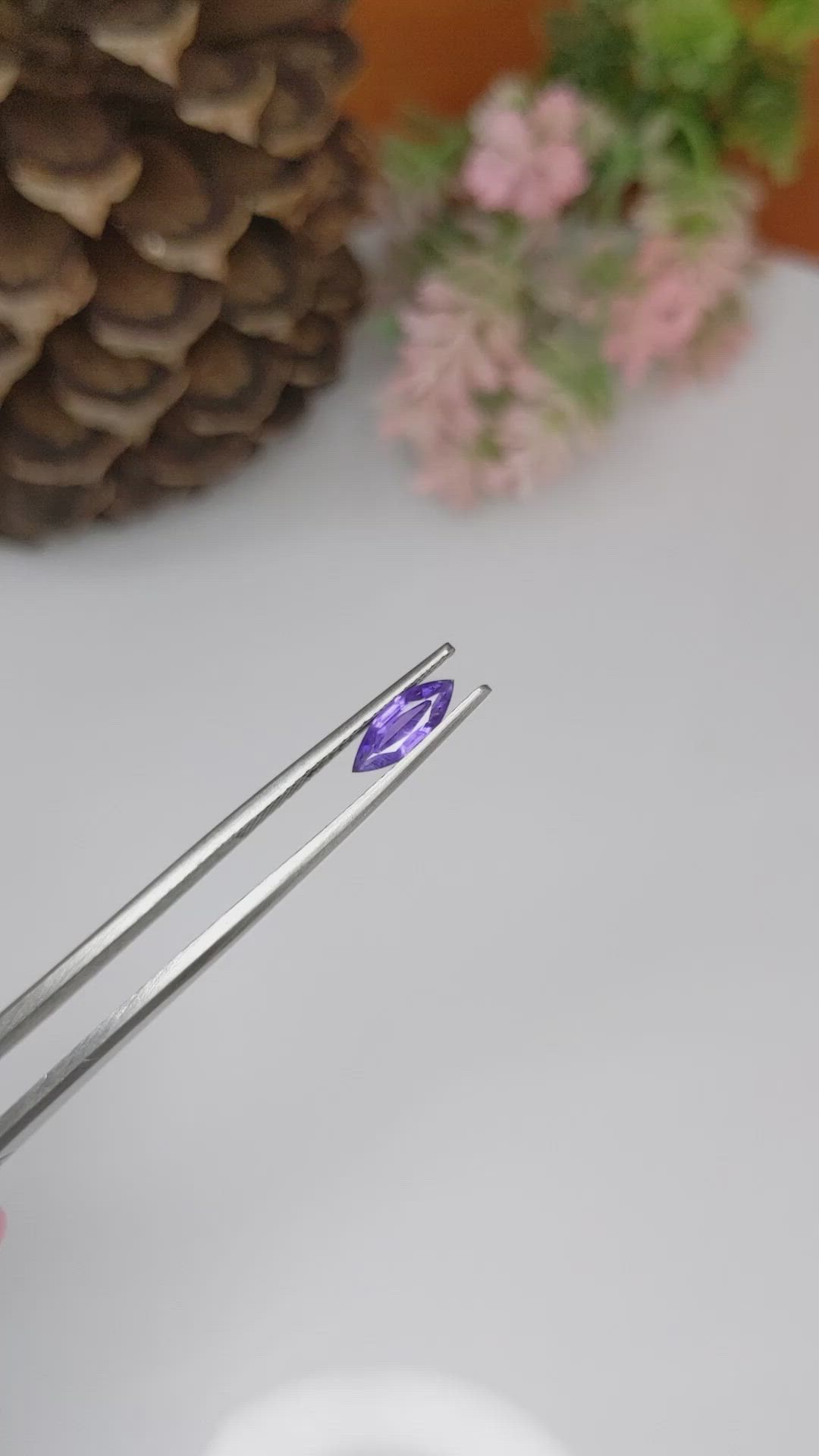 0.60 Ct. Purple Sapphire from Ceylon (Sri Lanka) Size Video